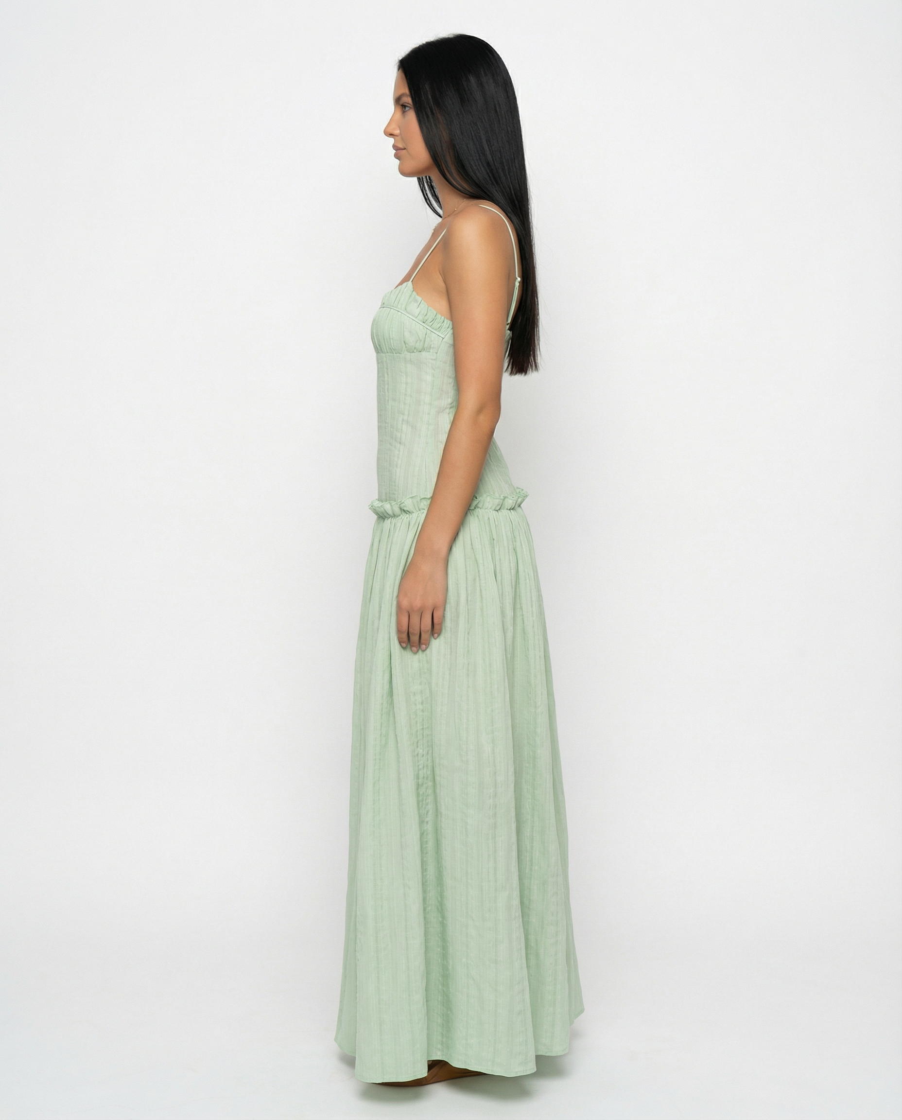 Dixie | Maxi Dress with Drop Waist and Tiered Skirt