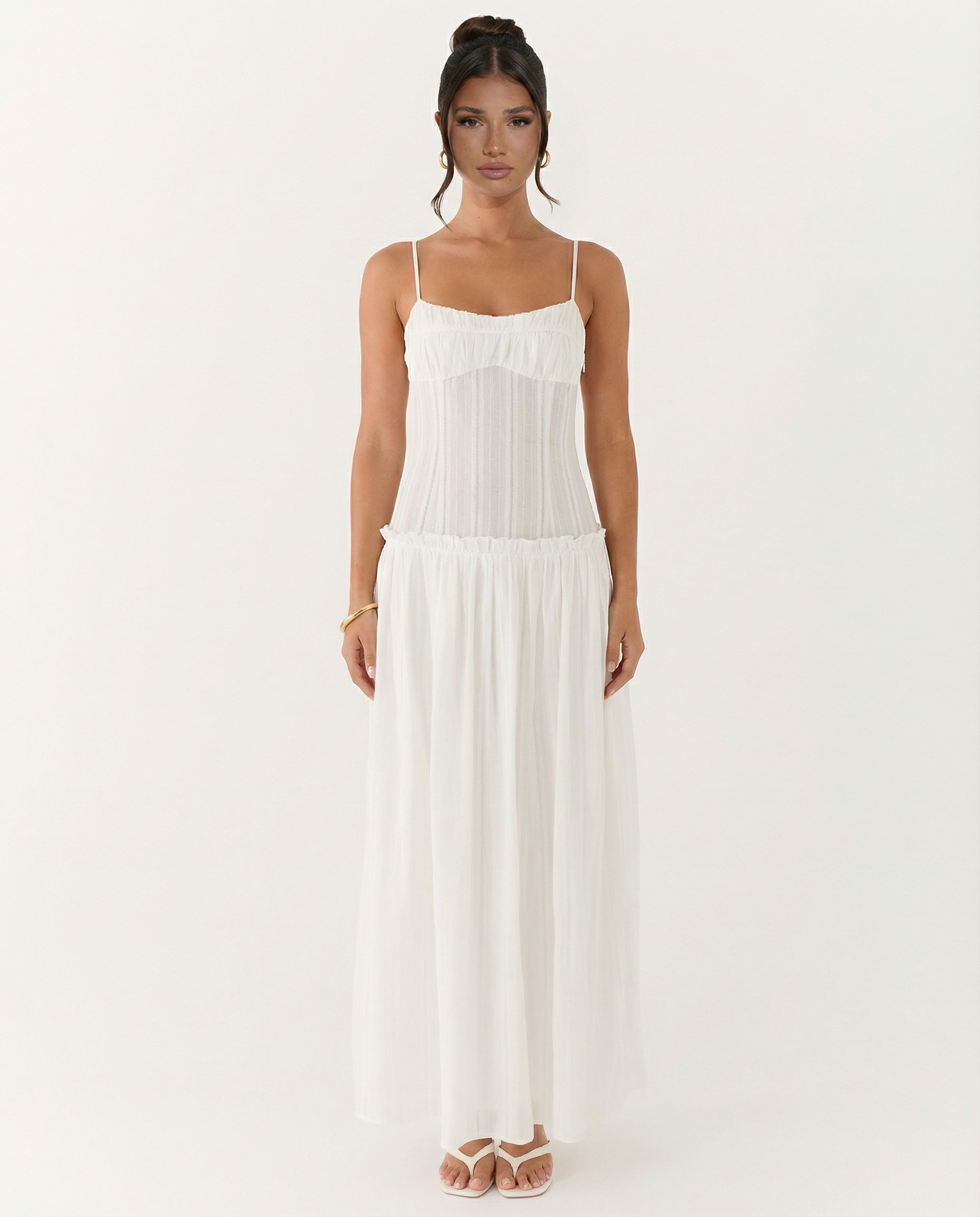 Dixie | Maxi Dress with Drop Waist and Tiered Skirt