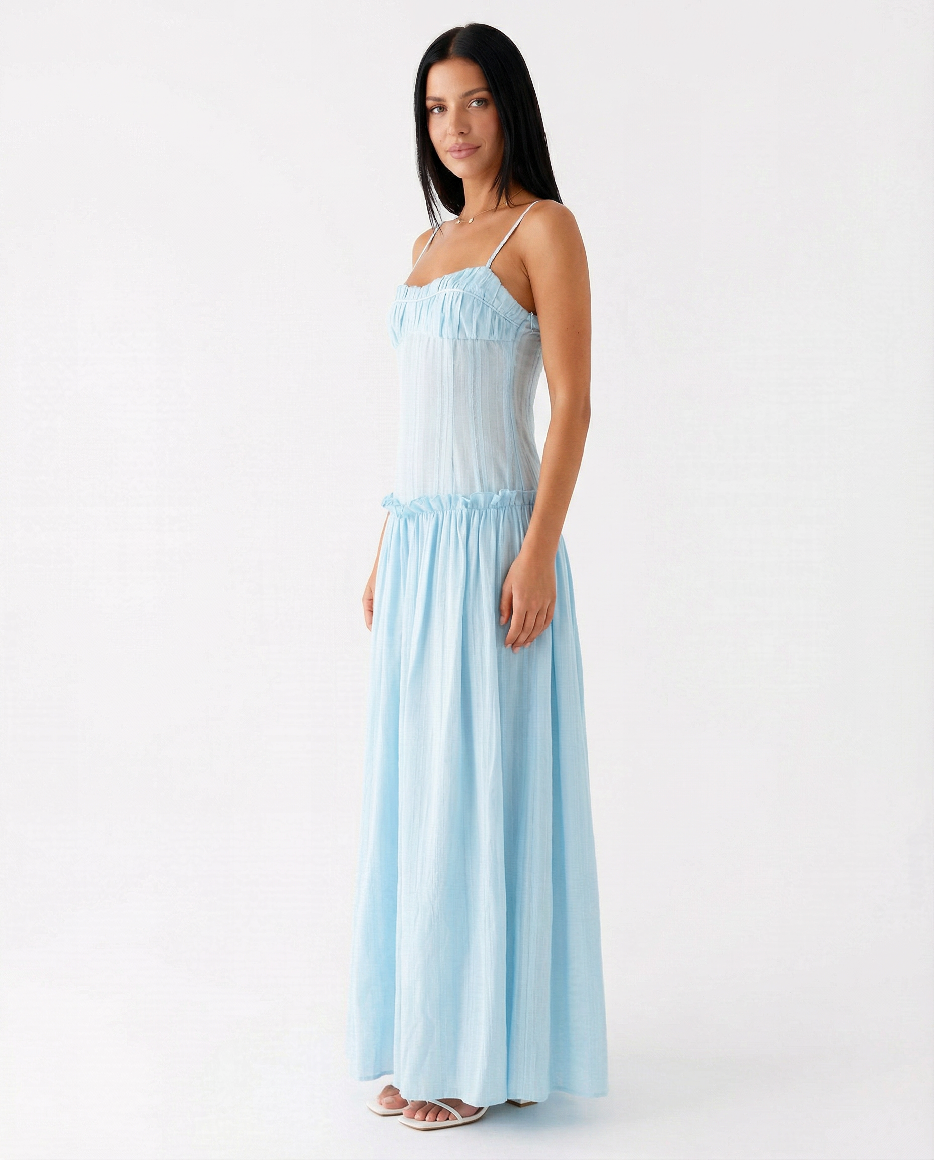 Dixie | Maxi Dress with Drop Waist and Tiered Skirt
