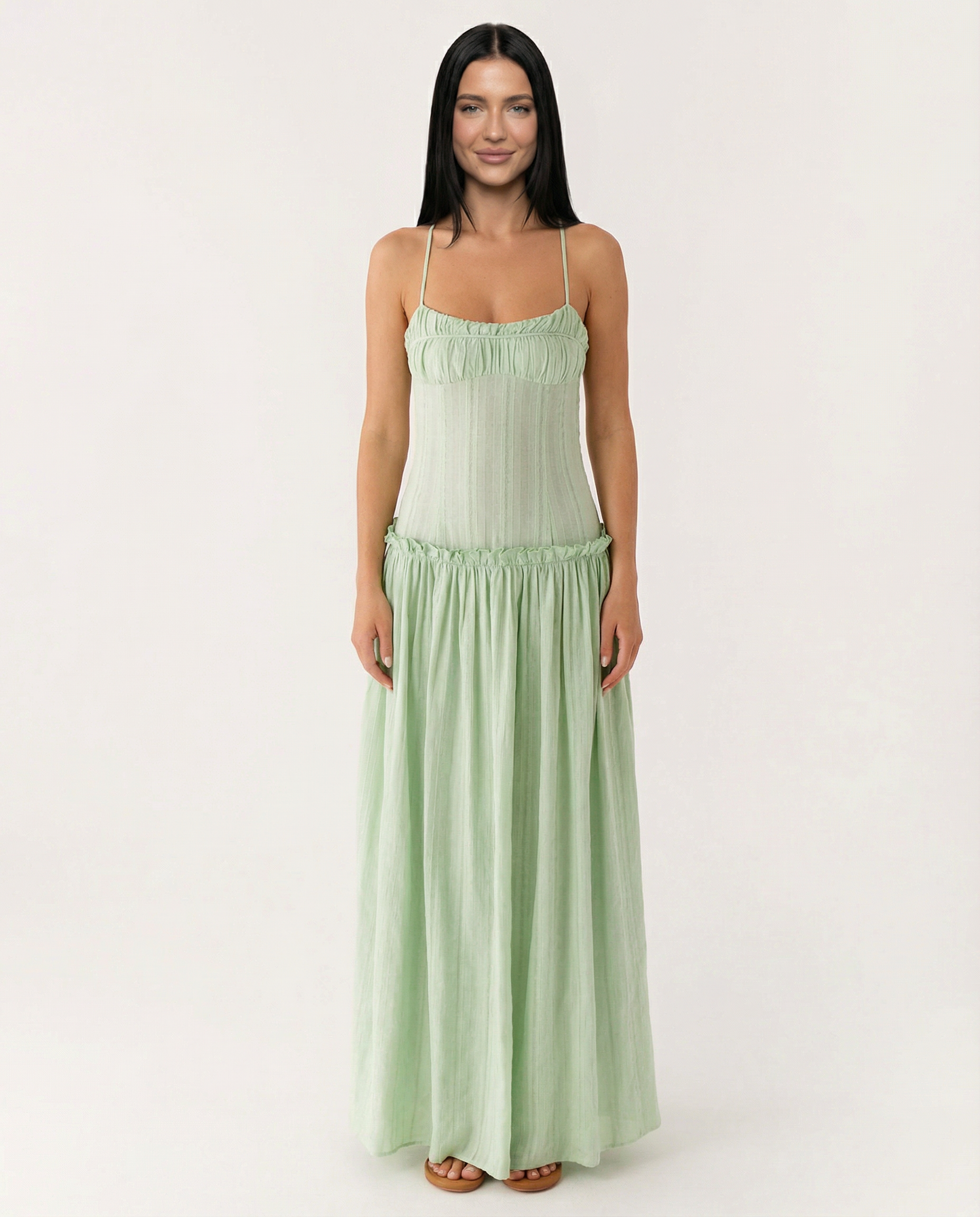 Dixie | Maxi Dress with Drop Waist and Tiered Skirt