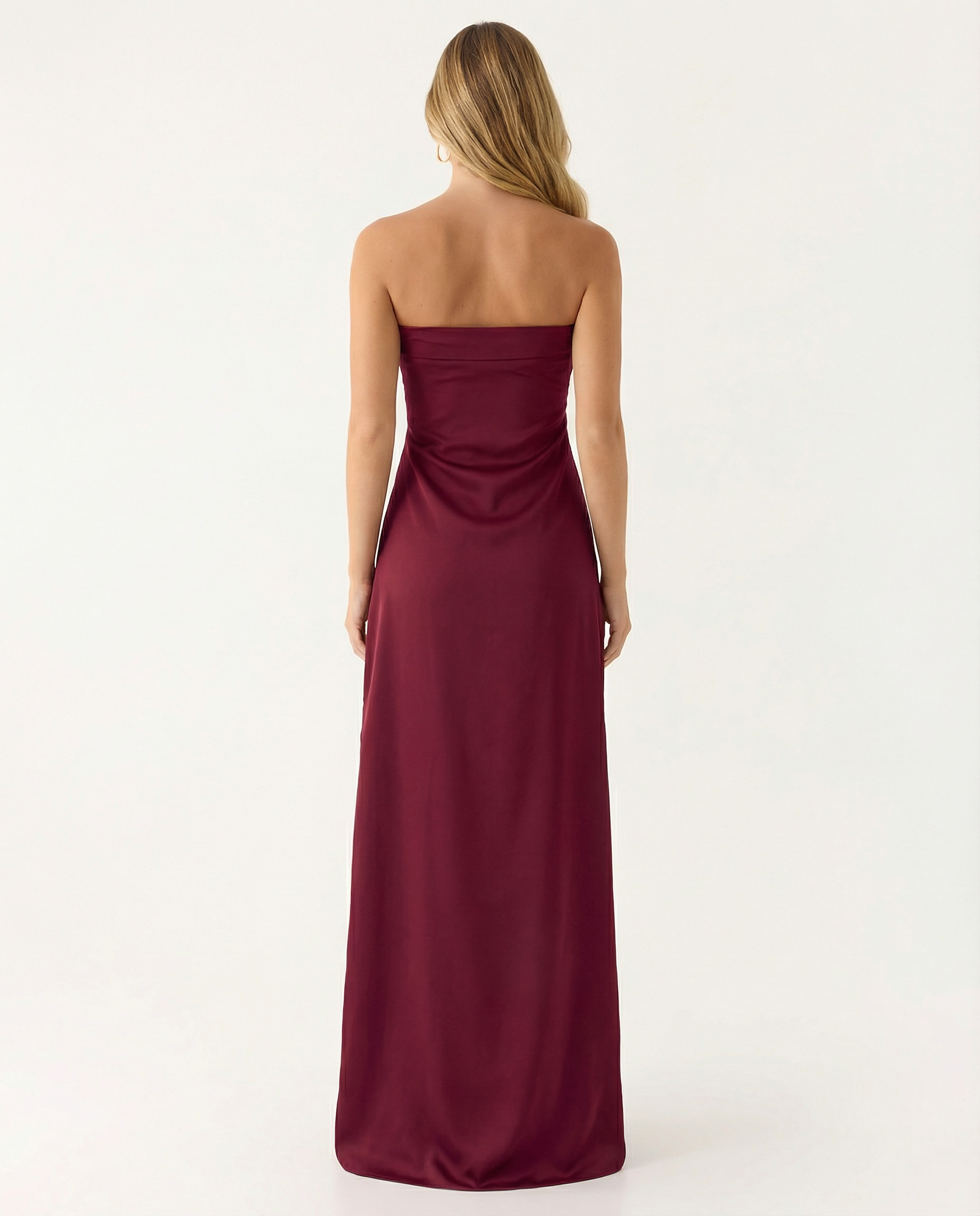 Nita | Strapless Maxi Dress with Ruched Back