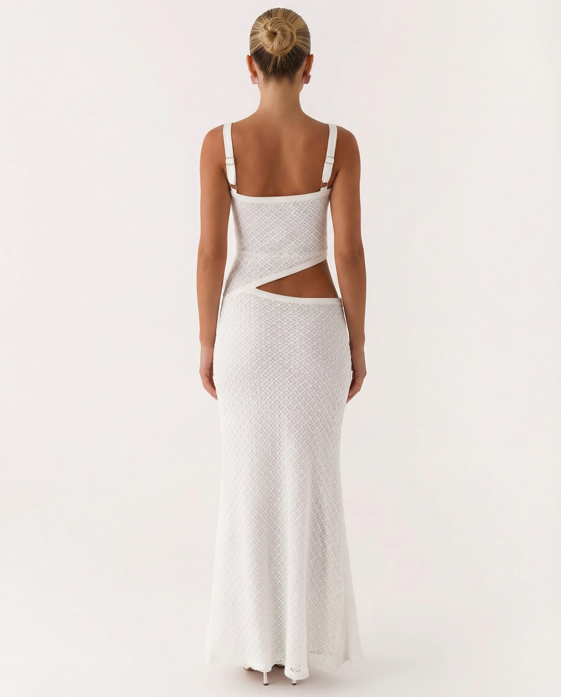 Erica | Bodycon Maxi Dress with Ruched Cut-Out Detail