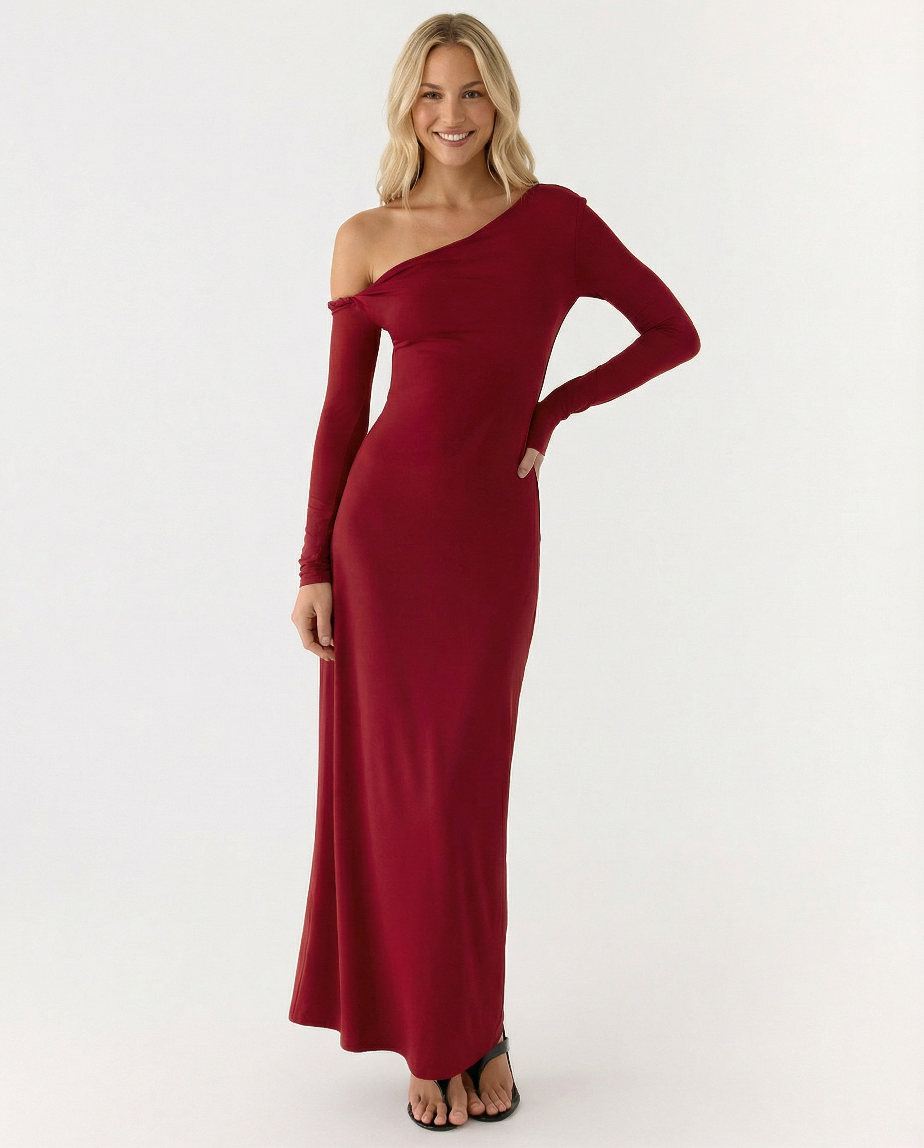 Maryann | Maxi Dress with One Shoulder and Twist Detail