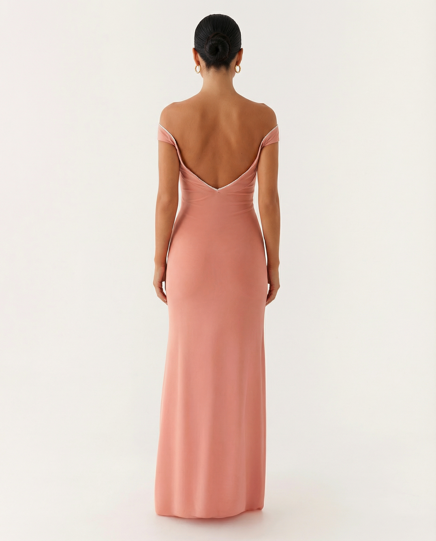 Delia | Off Shoulder Maxi Dress with Ruched Waist