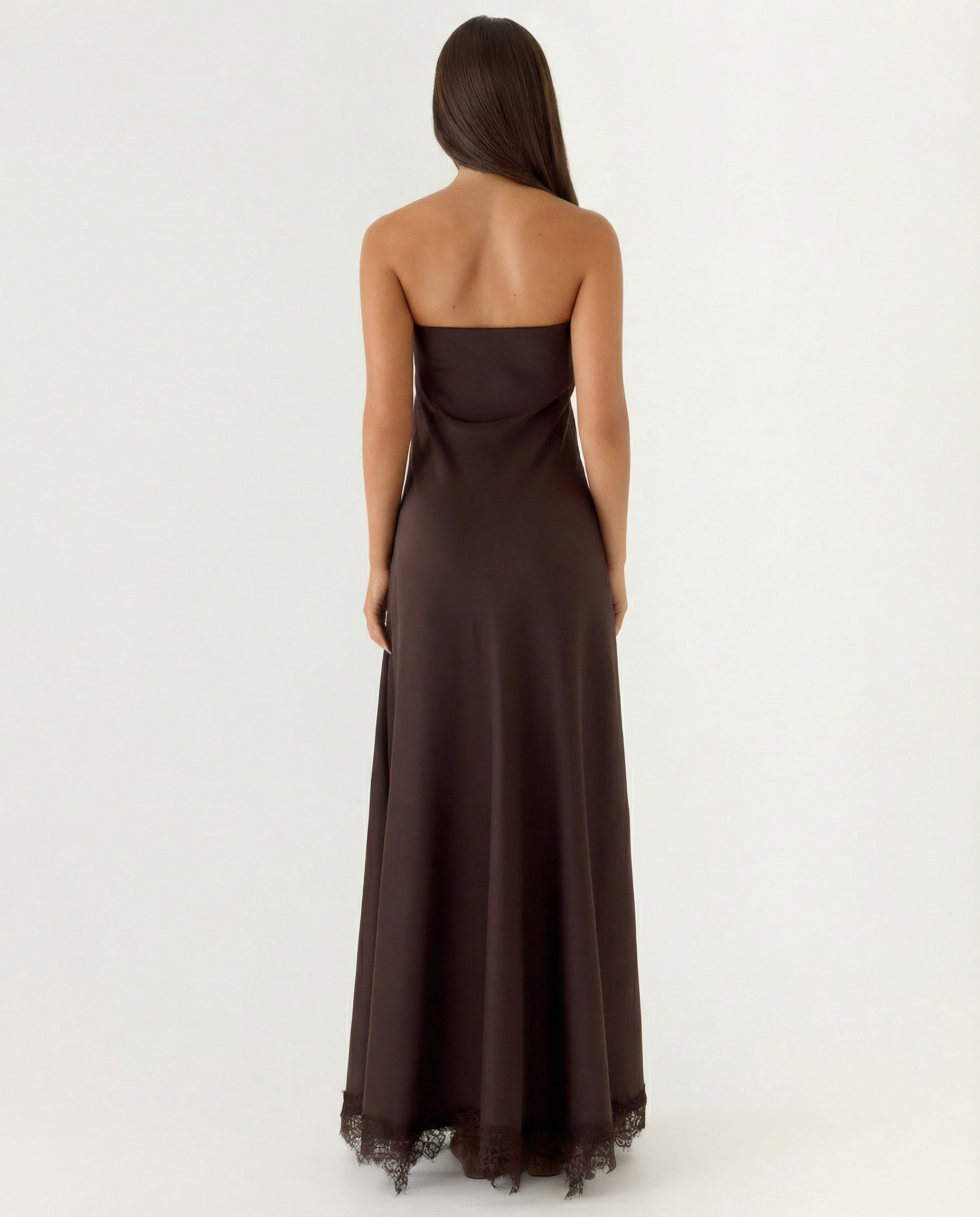 Paulette | Strapless Bias Cut Maxi Dress