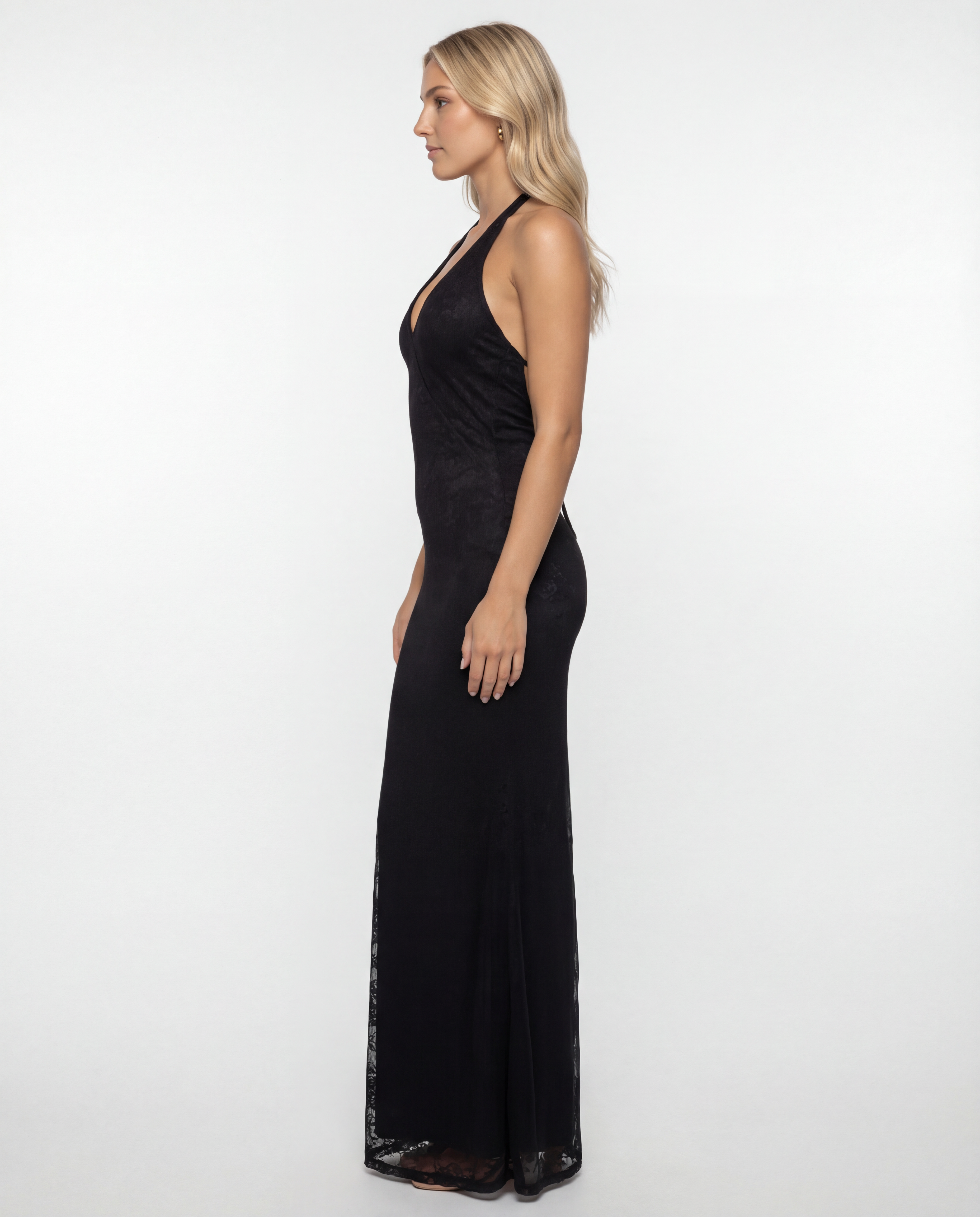 Tami | Lace Halter Neck Maxi Dress
