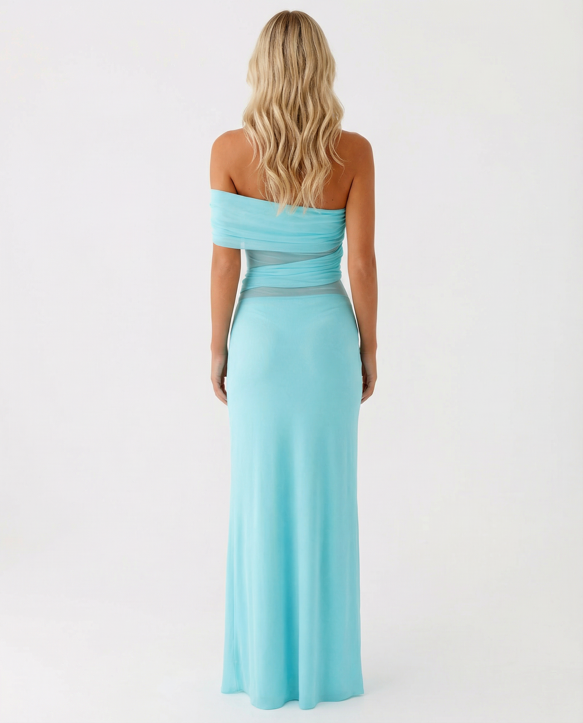 Antonia | One-Shoulder Ruched Slinky Maxi Dress