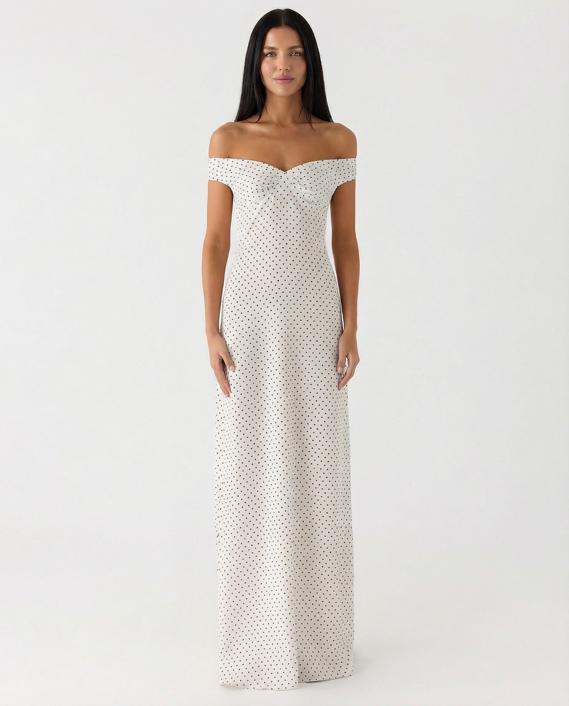 Eileen | Off-Shoulder Maxi Dress with Sweetheart Neckline
