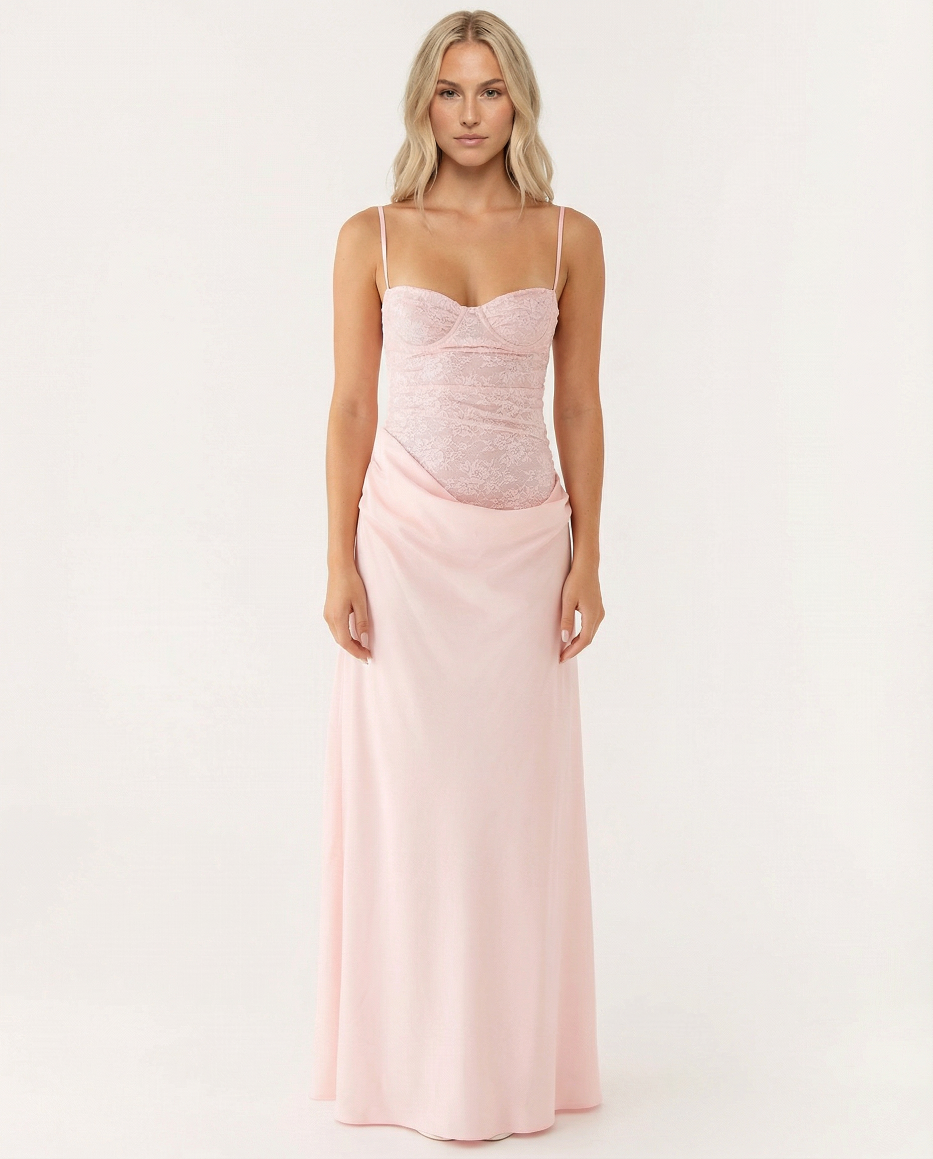 Tiffany | Maxi Dress with Underwired Bust and Cowl Draping