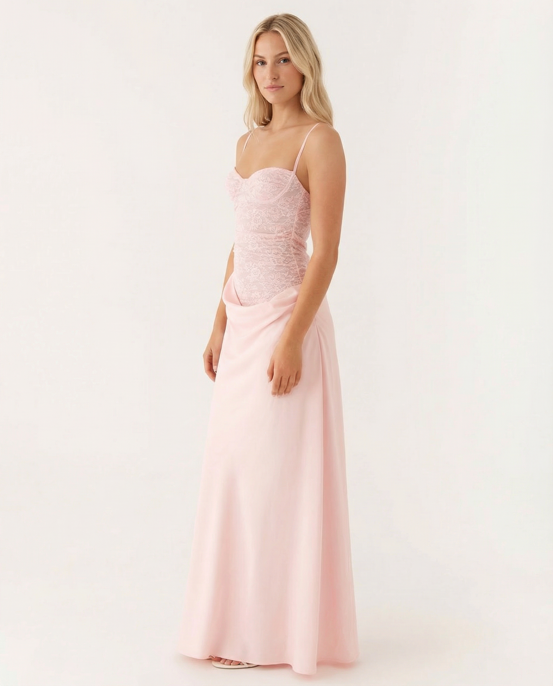 Tiffany | Maxi Dress with Underwired Bust and Cowl Draping