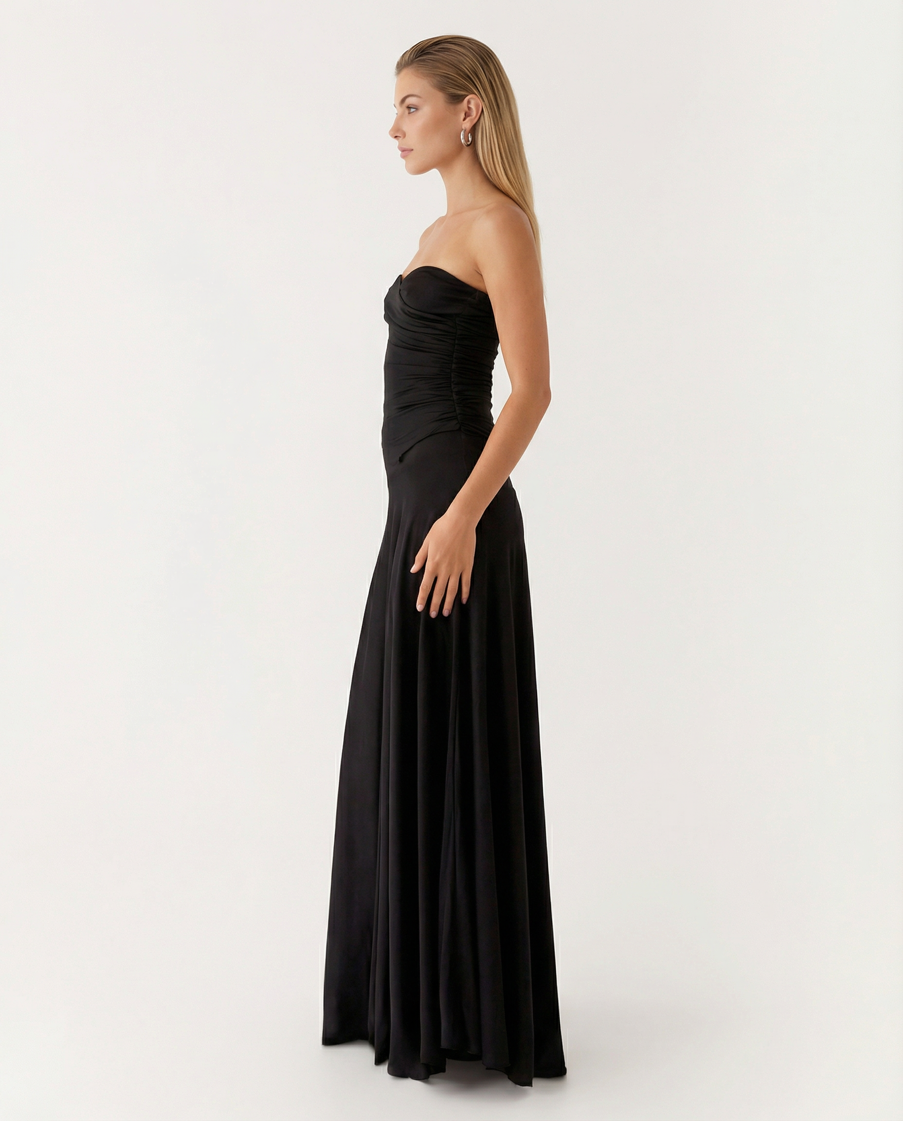 Carol | Strapless Ruched Bodycon Maxi Dress