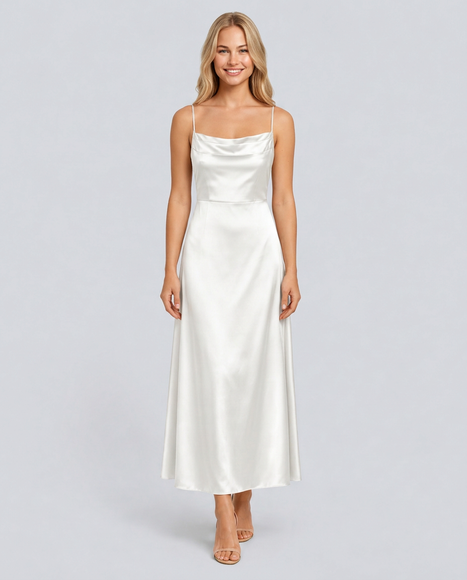 Opal | Sleeveless Cowl Neck Fitted Maxi Dress