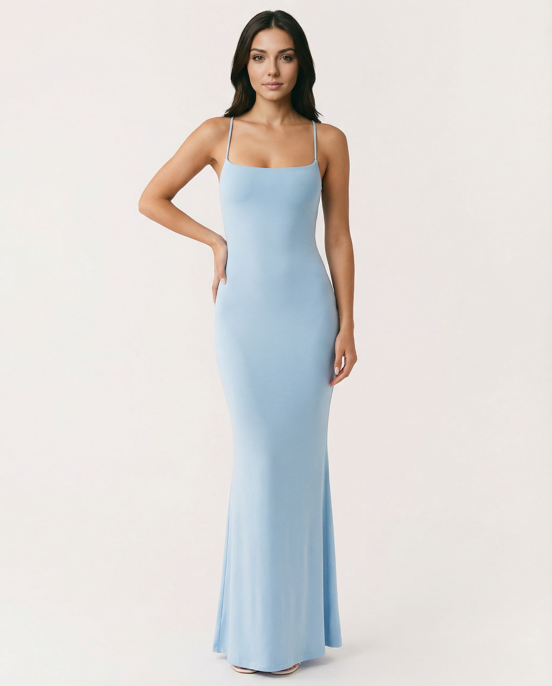 Glenda | Halter Maxi Dress with Open Back and Tie Detail