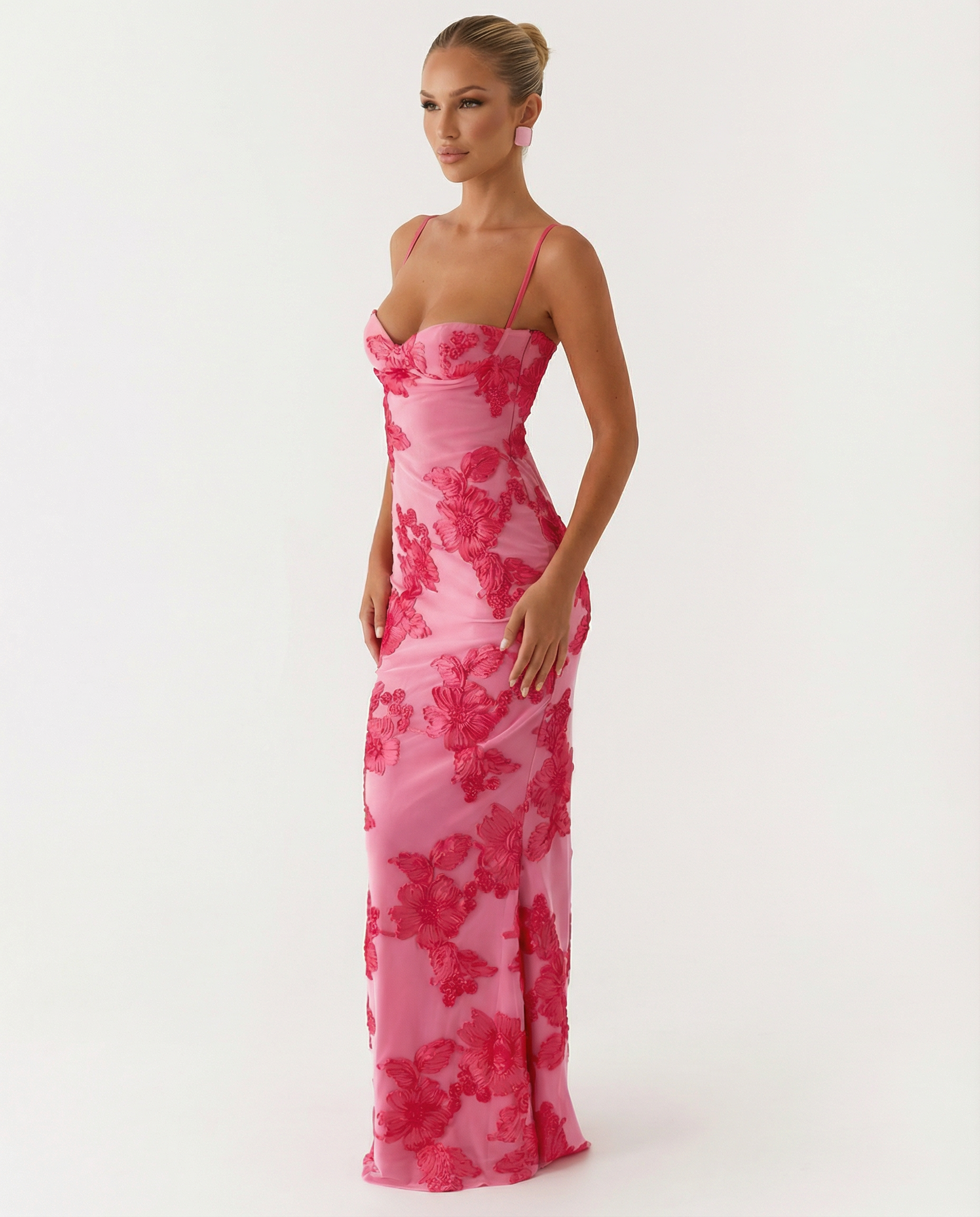 Caitlin | Maxi Dress with Sweetheart Bustier Detail