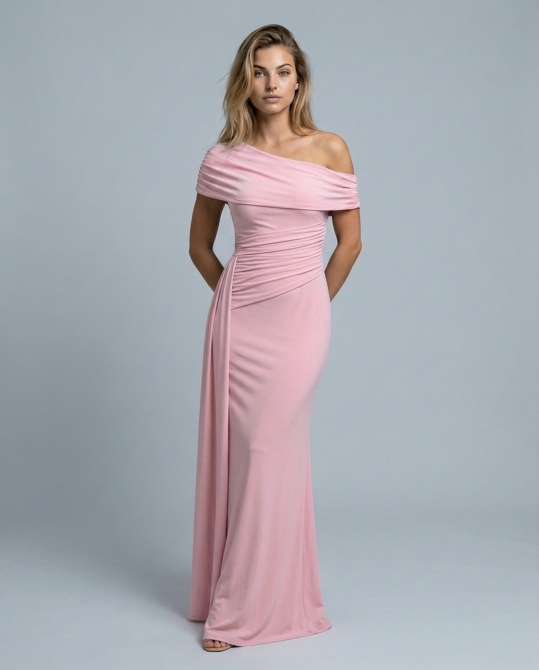 Aida | One Shoulder Ruched Maxi Dress