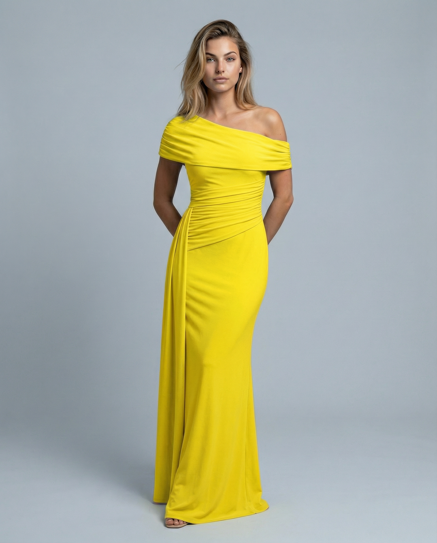 Aida | One Shoulder Ruched Maxi Dress