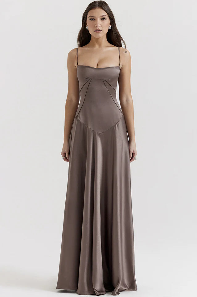 Cara | Lace-Up Back Maxi Dress