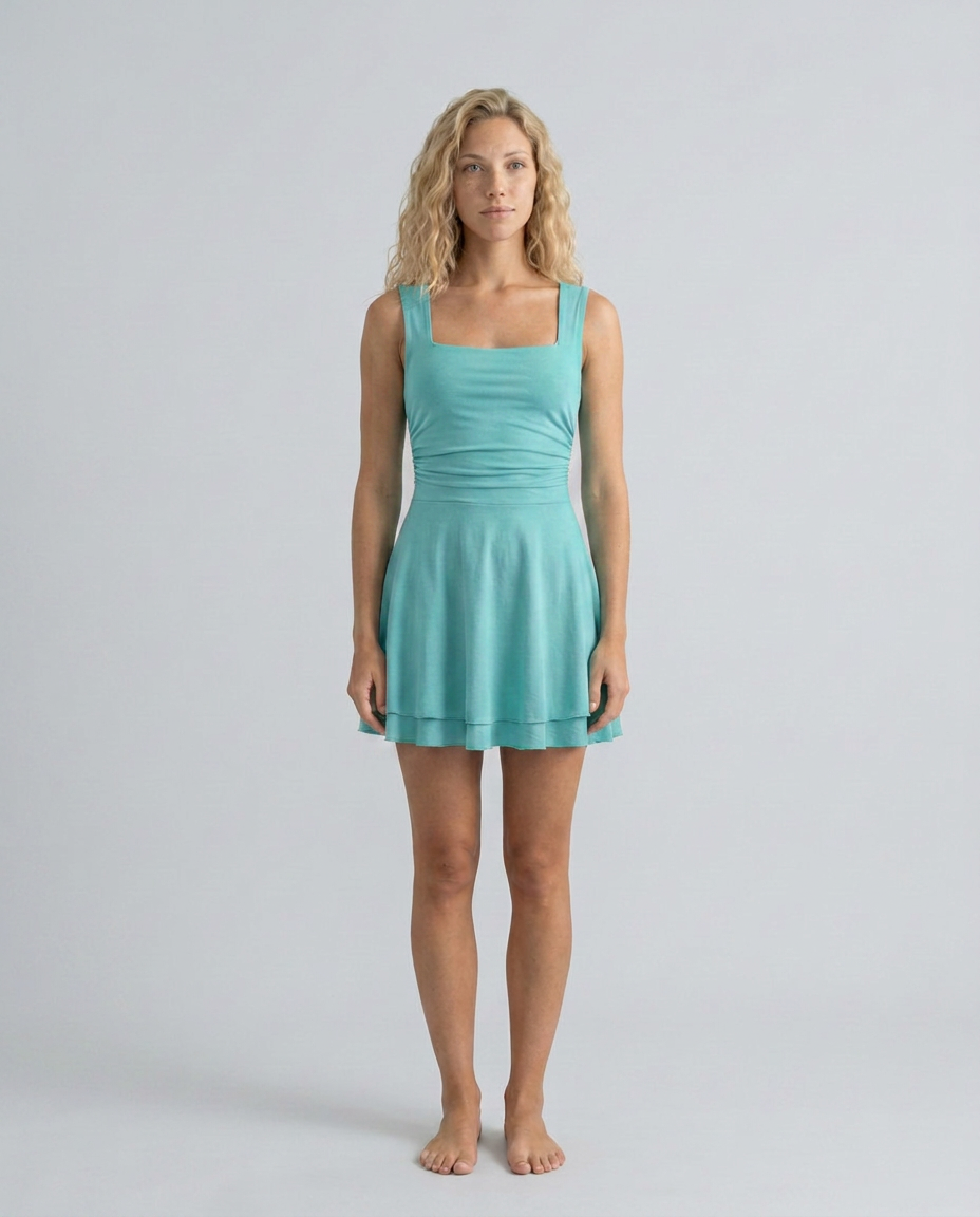 Blair | Sleeveless Square Neck Flared Mini Dress