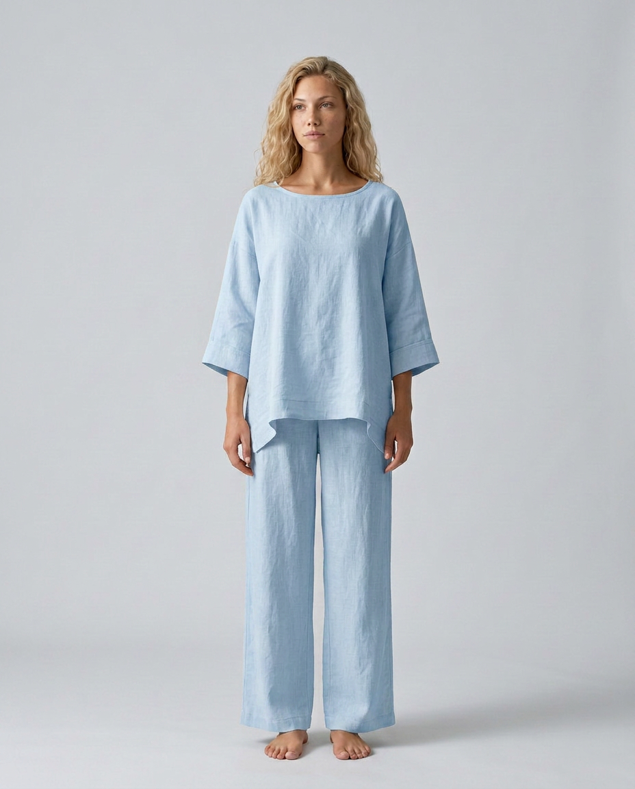 Prue | Oversized Tunic Wide Leg Pant Co-ord Set