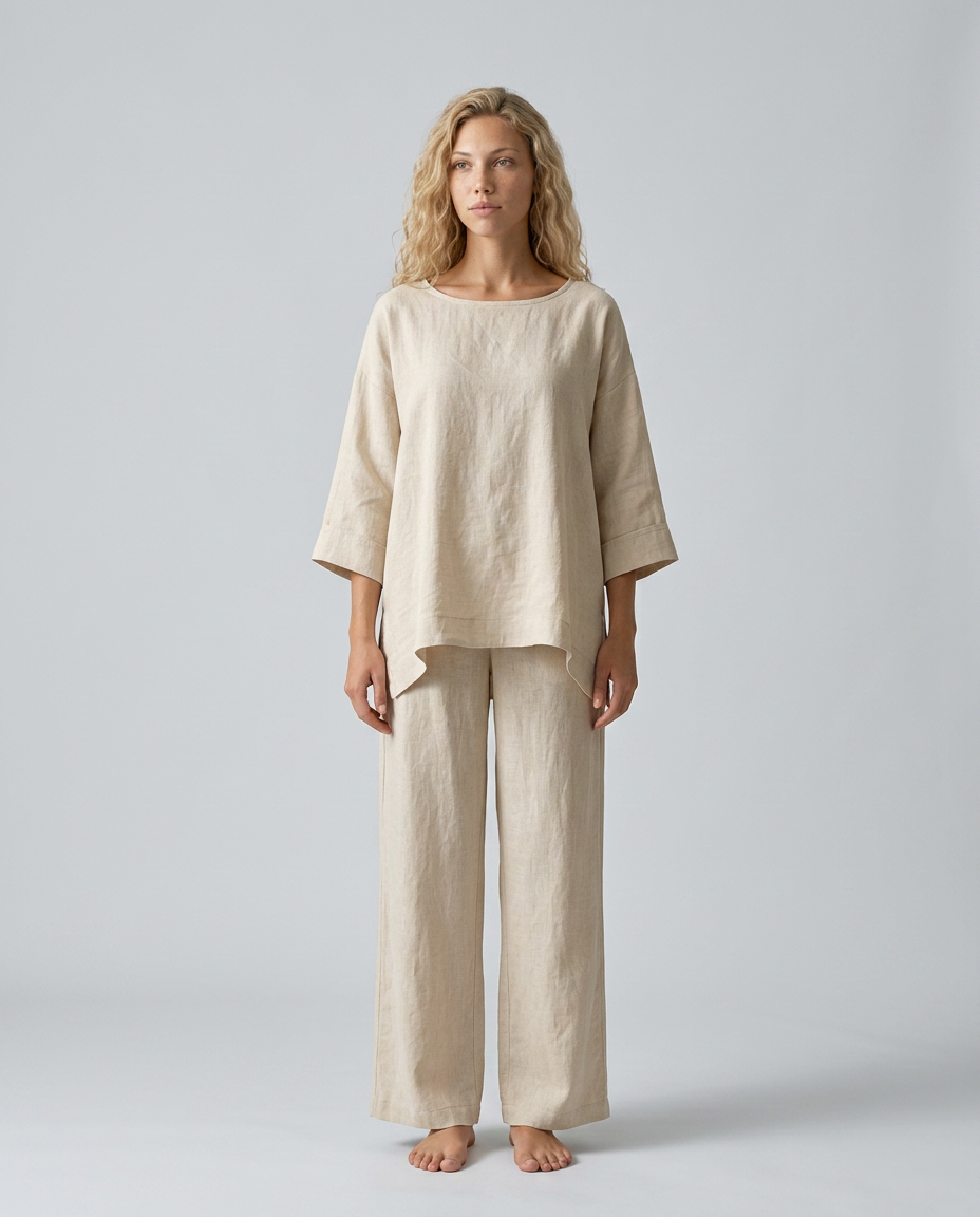 Prue | Oversized Tunic Wide Leg Pant Co-ord Set