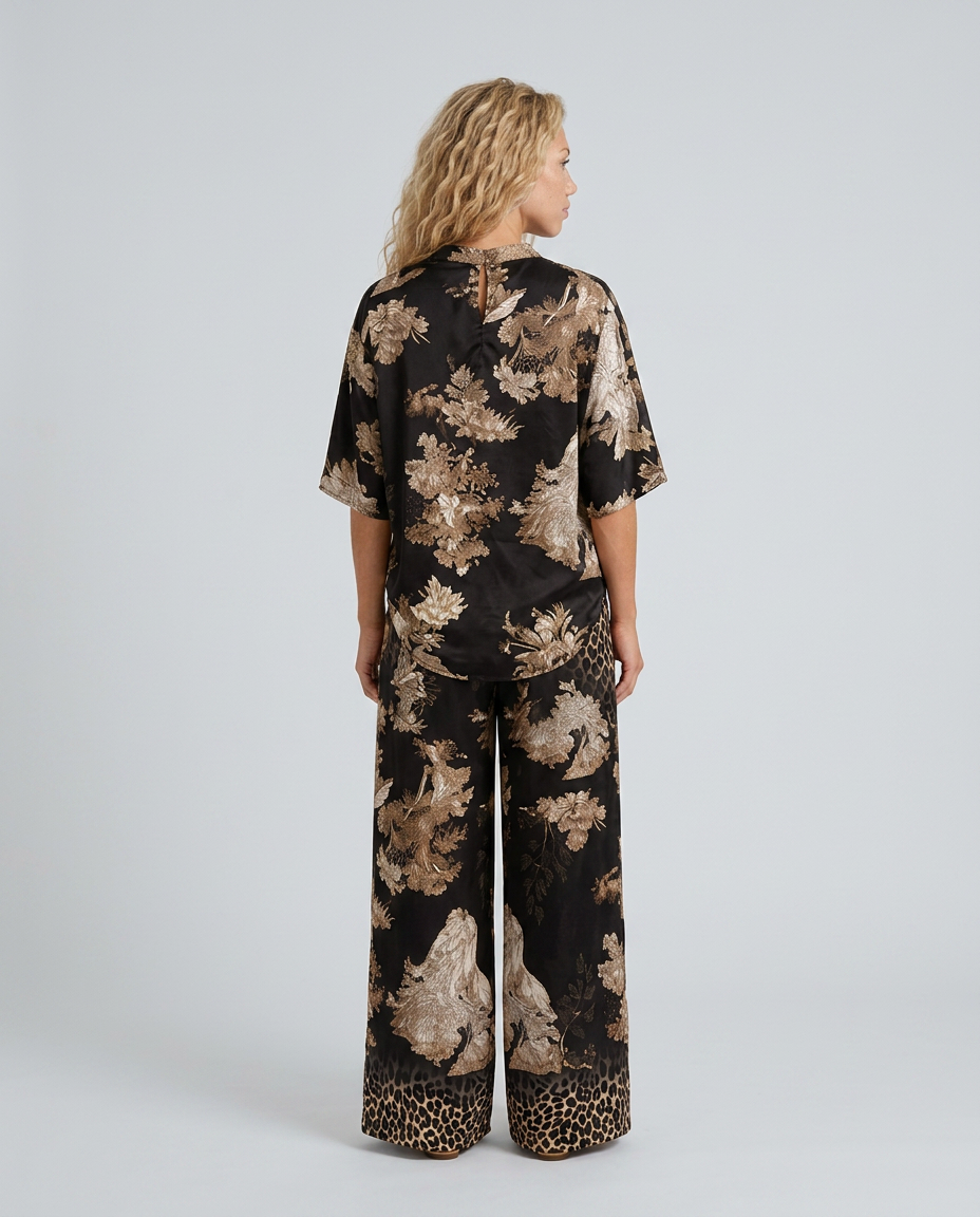 Fernanda | Printed Wide Leg Wrap Top Co-ord Set