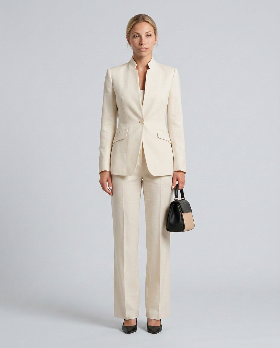 Paloma | Structured Stand Collar Tailored Suit Set