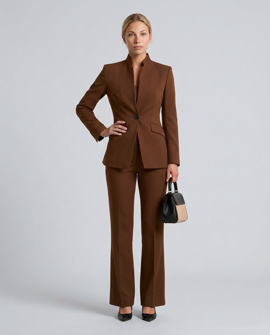Paloma | Structured Stand Collar Tailored Suit Set