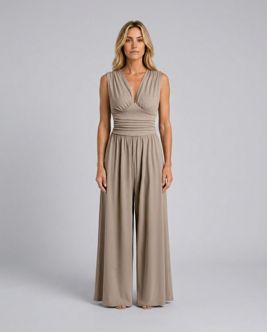 Rocio | Ribbed Sleeveless Wide Leg Jumpsuit