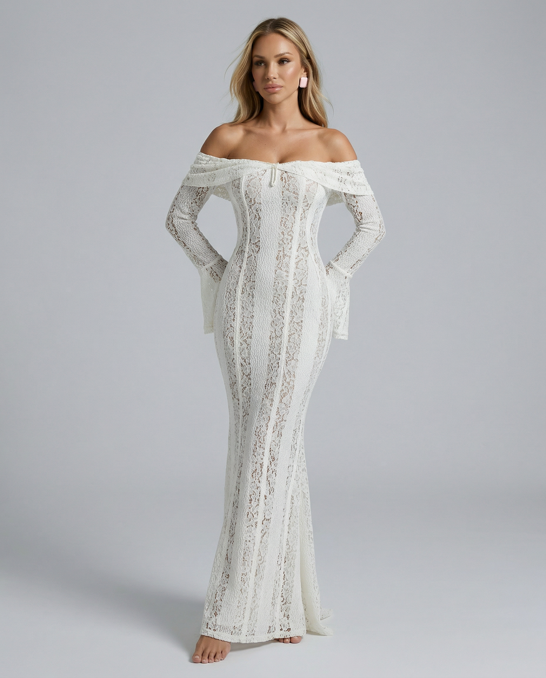 Kerry | Off Shoulder Lace Maxi Dress