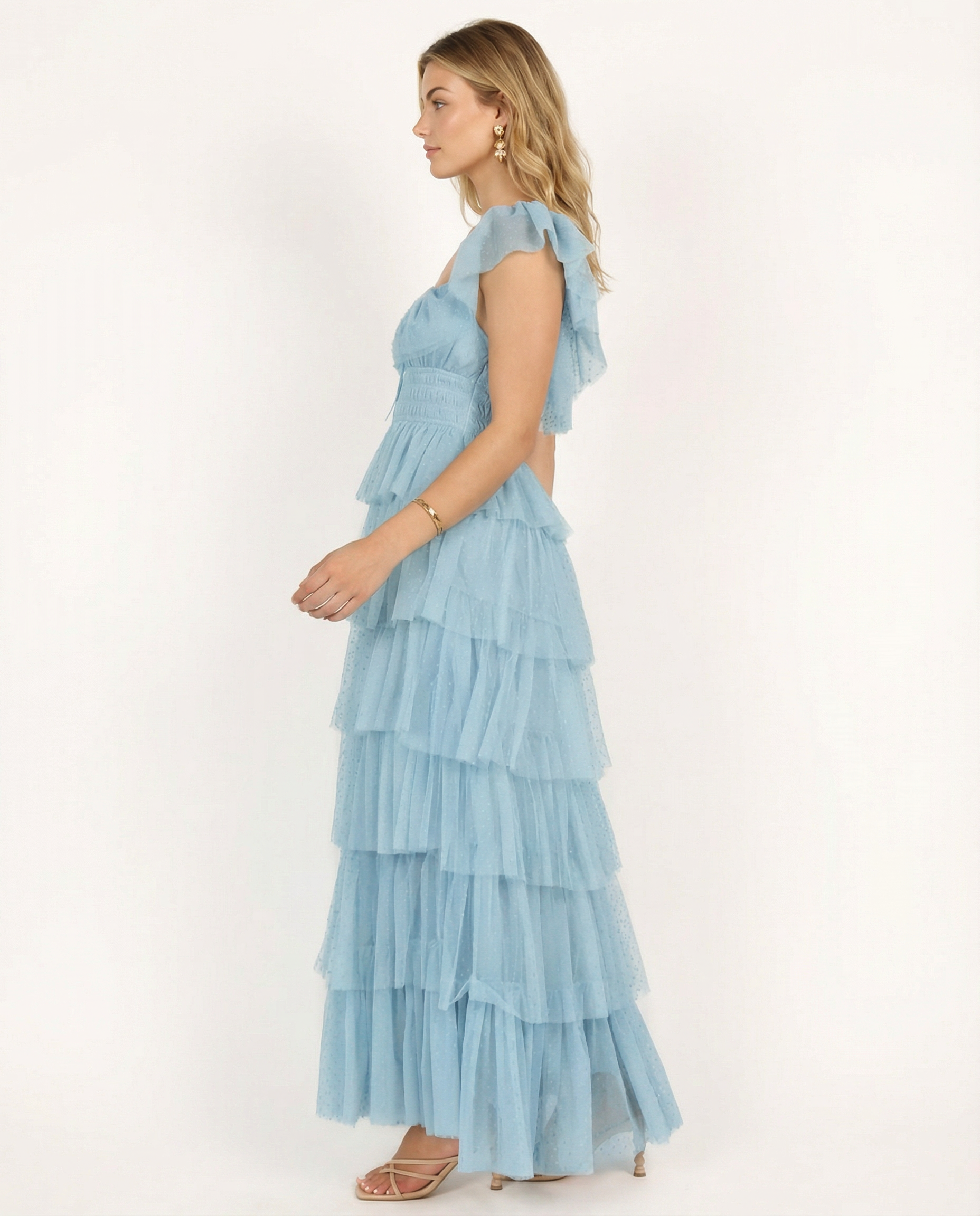Elba | Maxi Dress with Tiered Ruffle Skirt