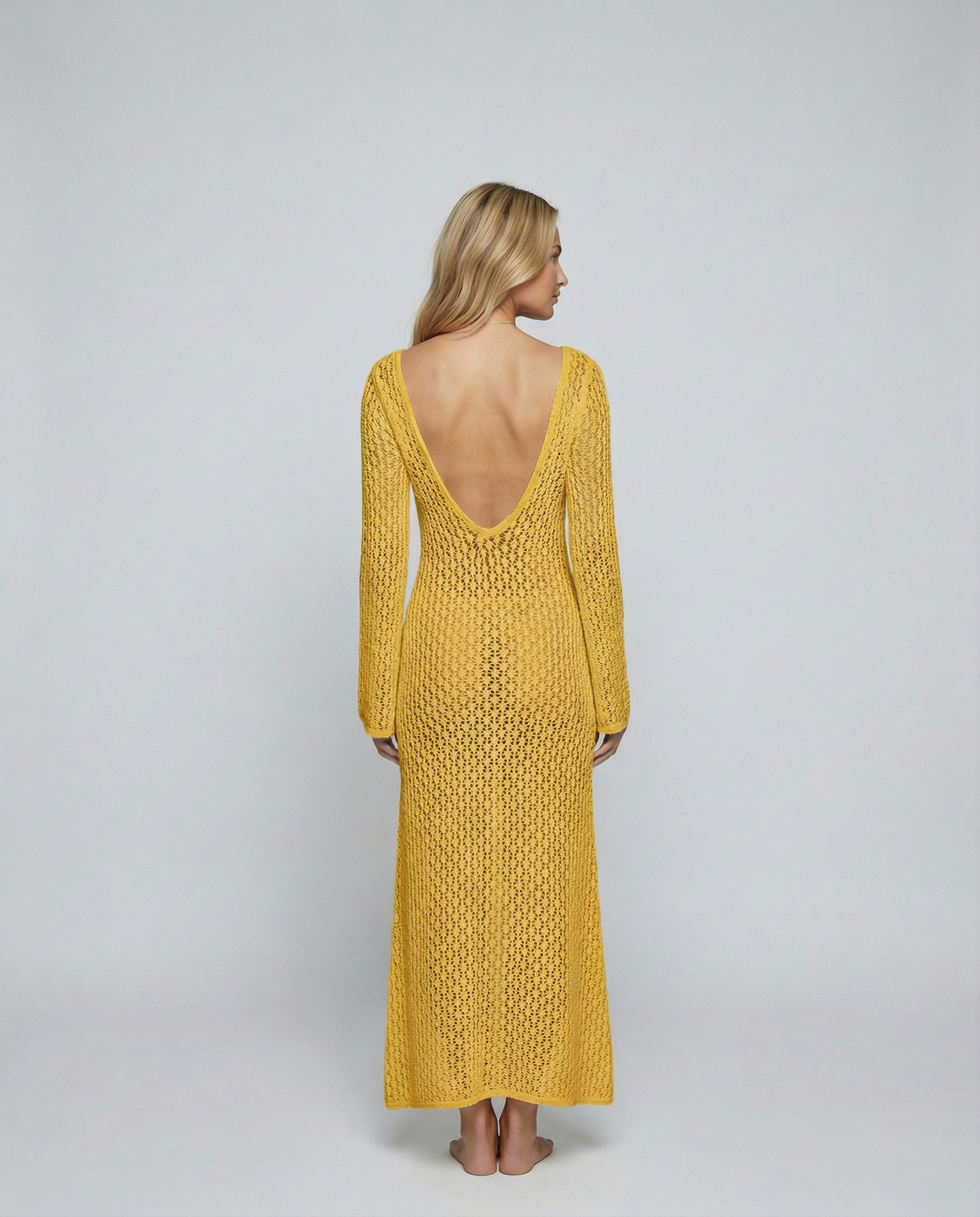 Tina | Crochet Bell Sleeve Maxi Dress
