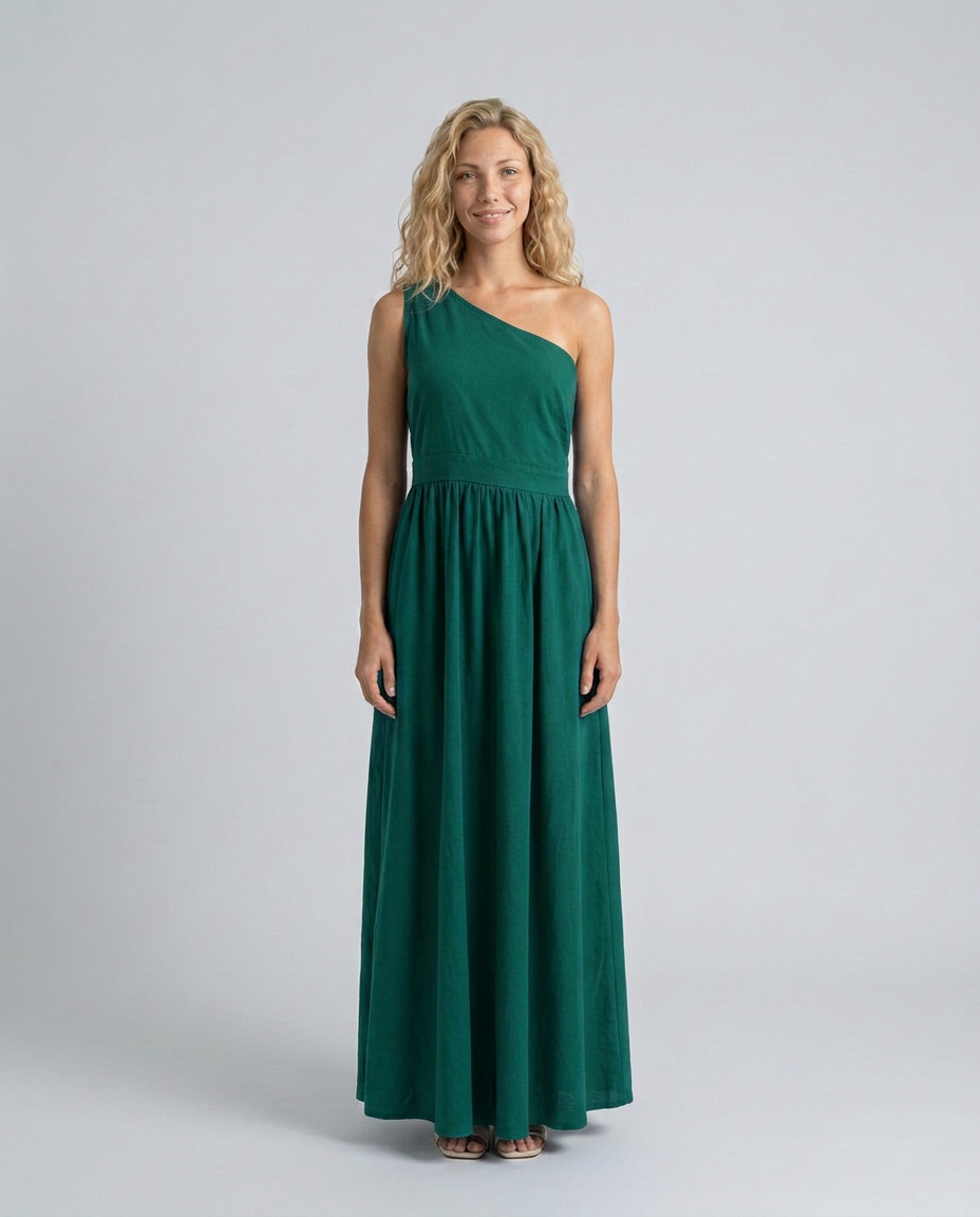 Hadley | One-Shoulder Asymmetric Maxi Dress