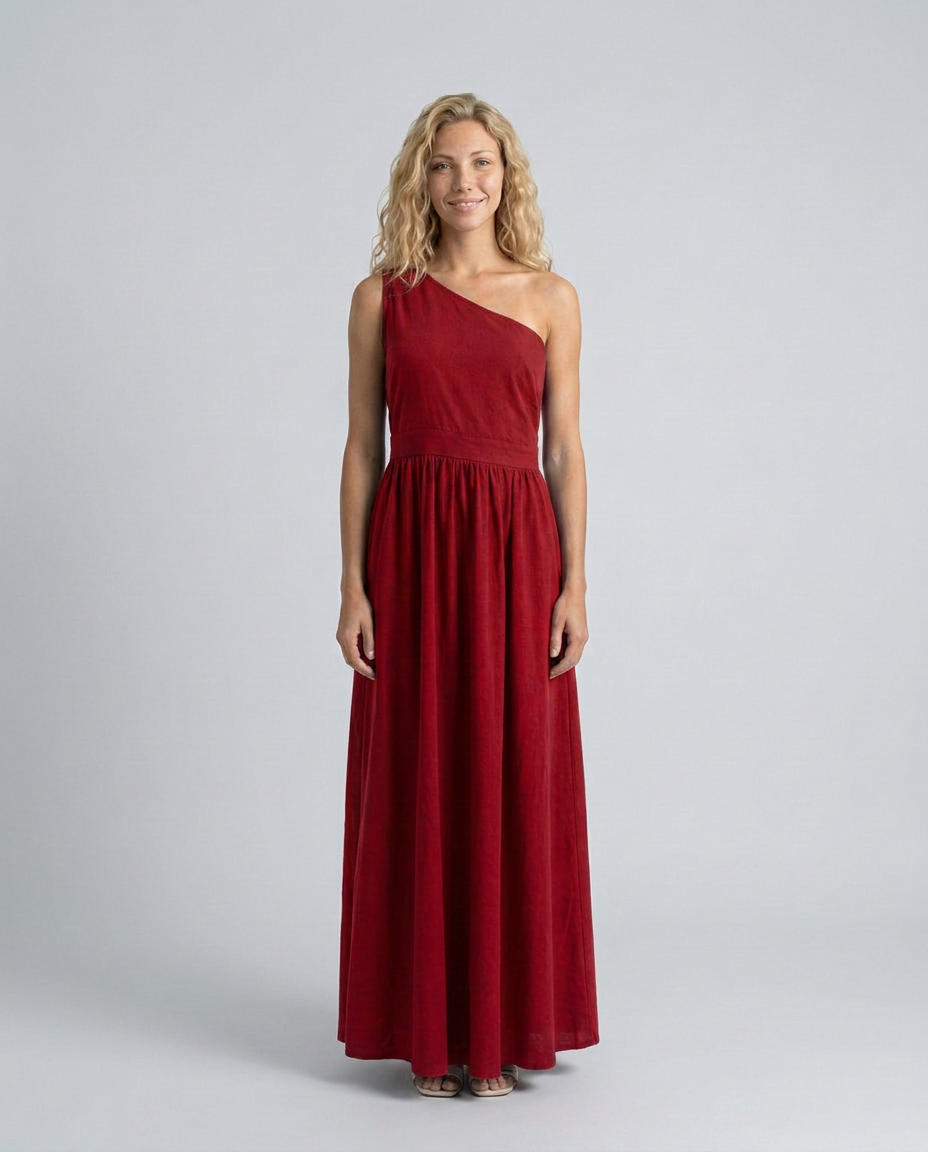 Hadley | One-Shoulder Asymmetric Maxi Dress