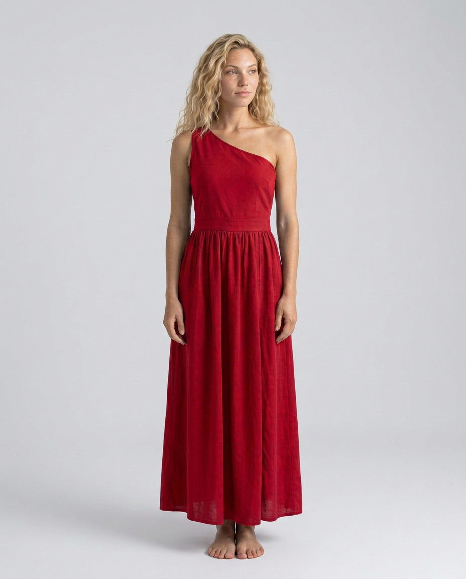 Hadley | One-Shoulder Asymmetric Maxi Dress