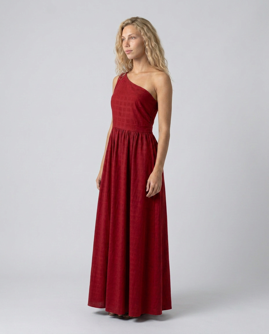 Hadley | One-Shoulder Asymmetric Maxi Dress