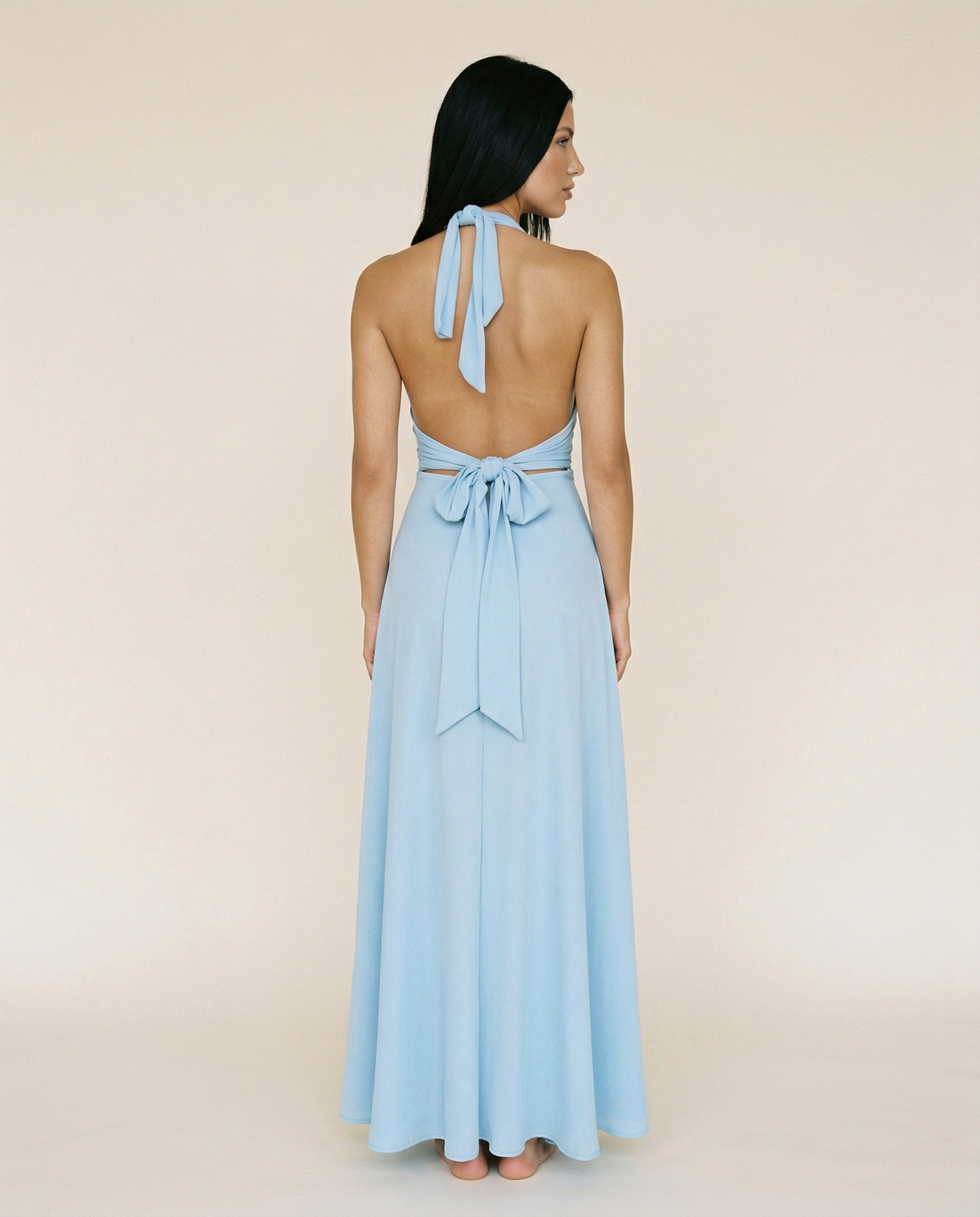 Cassie | Halter Neck High Slit Maxi Dress