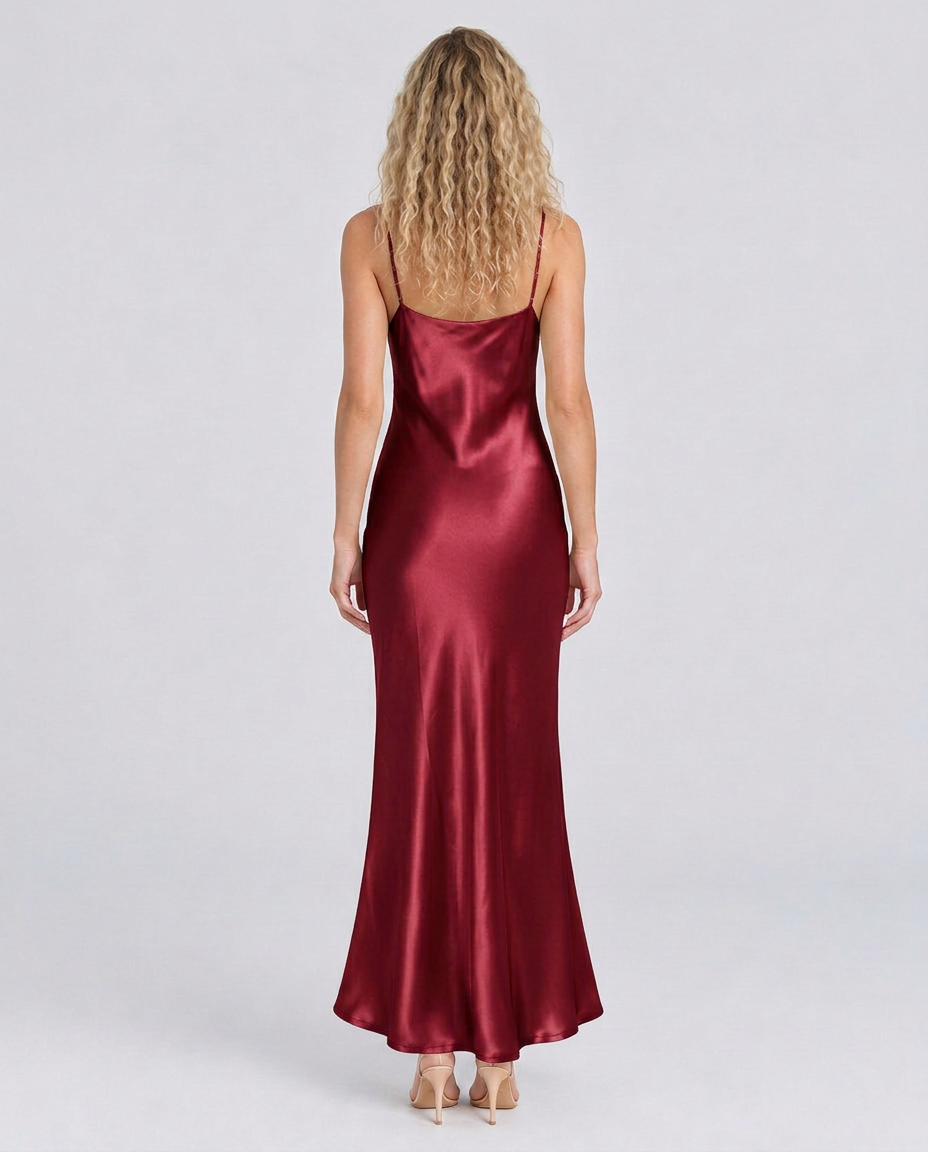 Elsa | Maxi Dress with Cowl Neck and Open Back