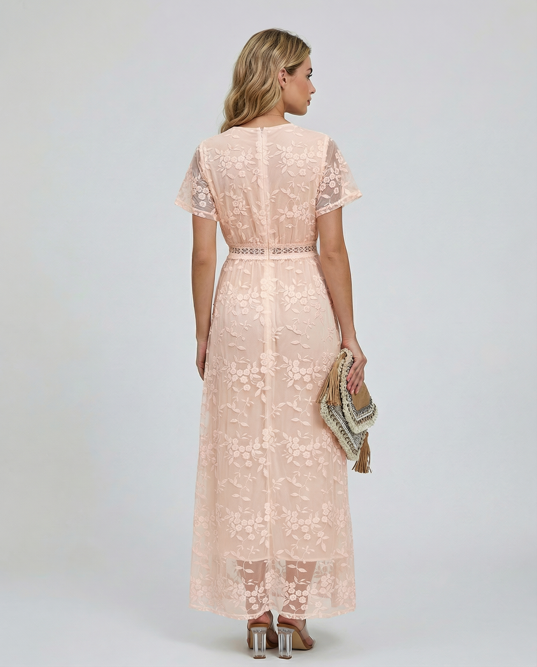 Tanya | Boho Floral Lace Maxi Dress