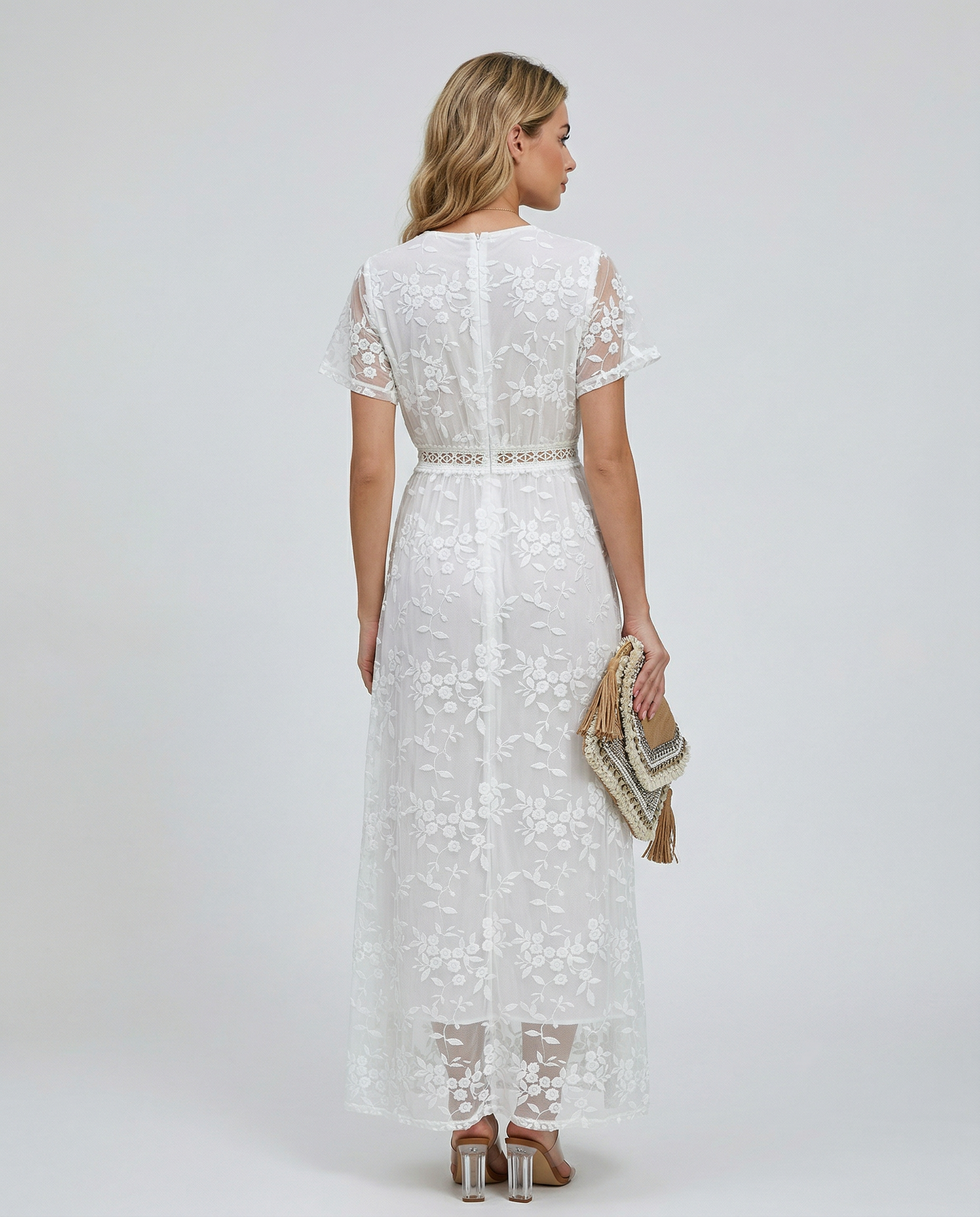 Tanya | Boho Floral Lace Maxi Dress