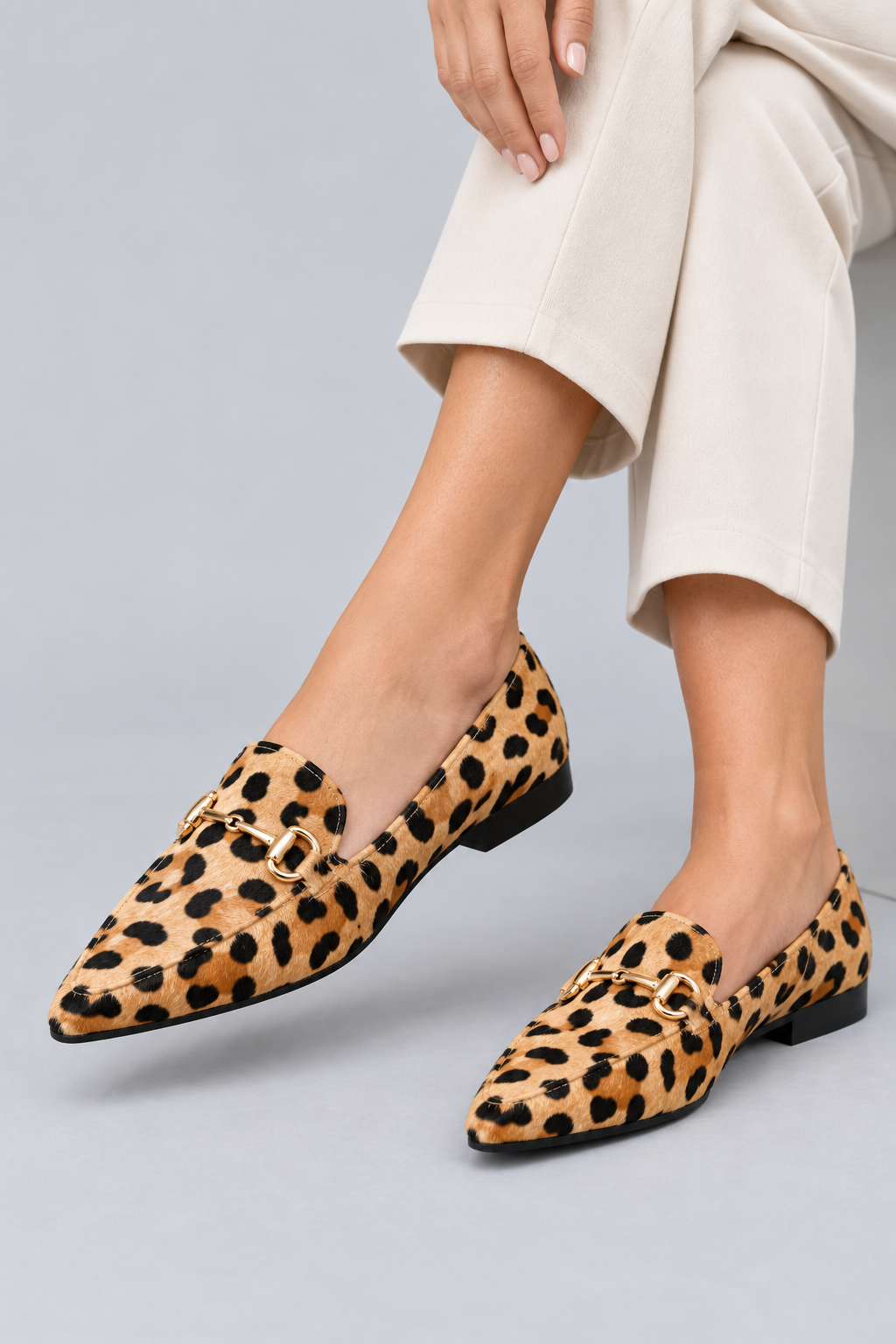 Layla | Leopard Print Flat Loafers