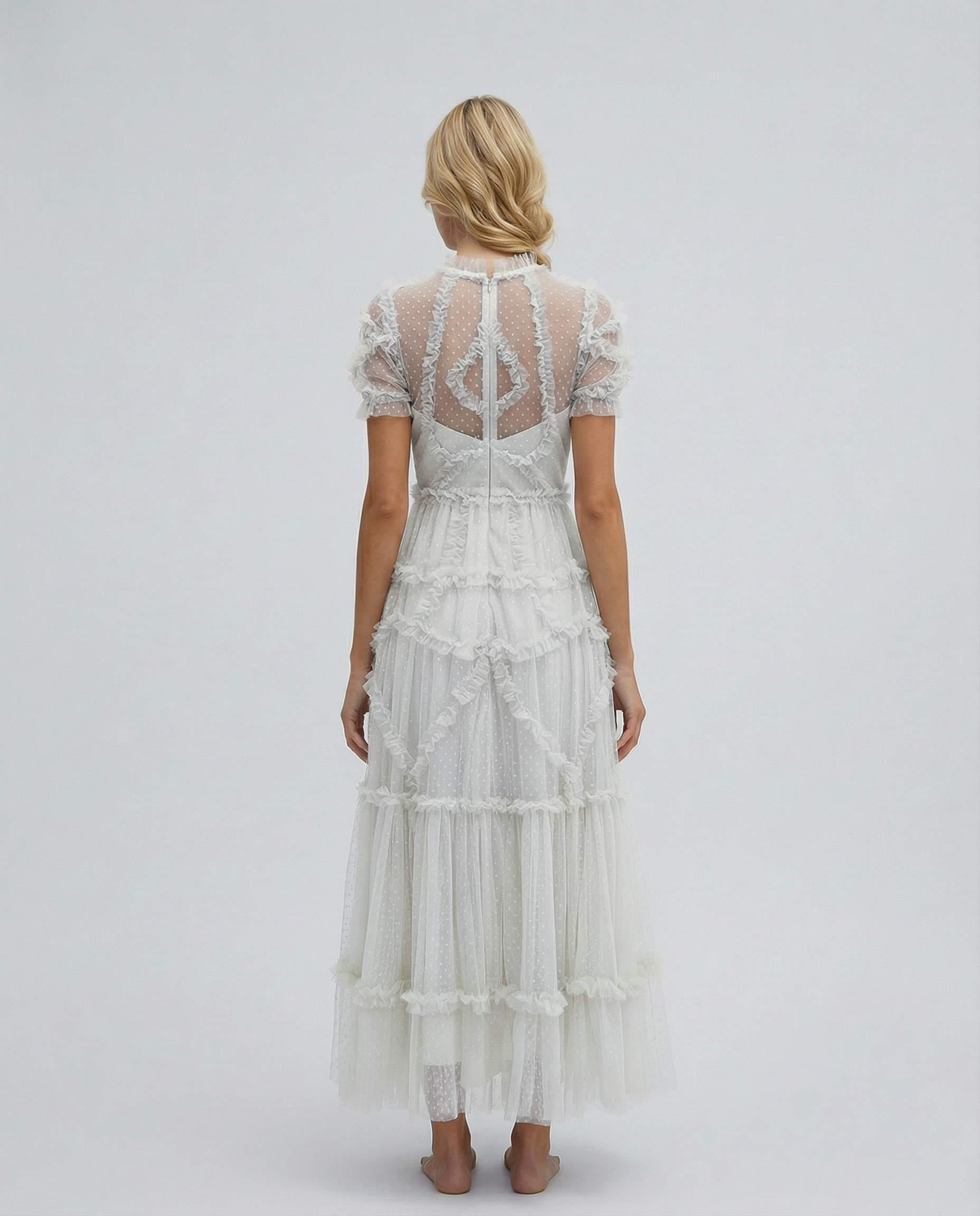 Ola | Maxi Dress with Ruffled Tulle Layers