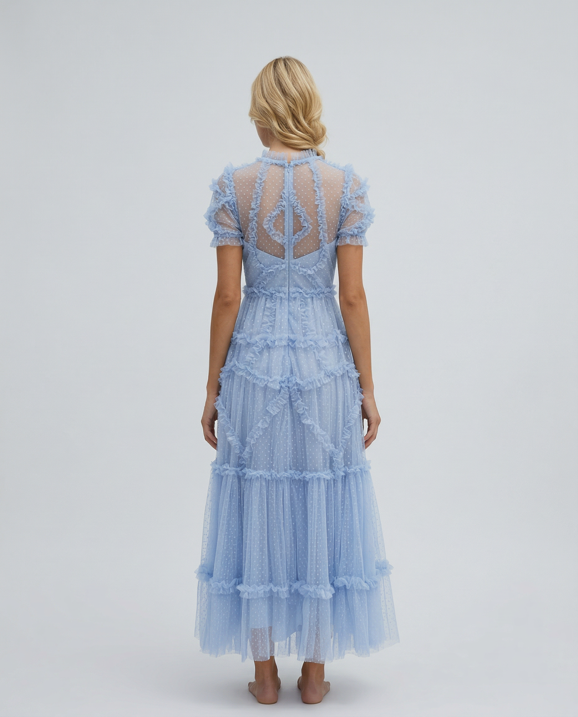 Ola | Maxi Dress with Ruffled Tulle Layers