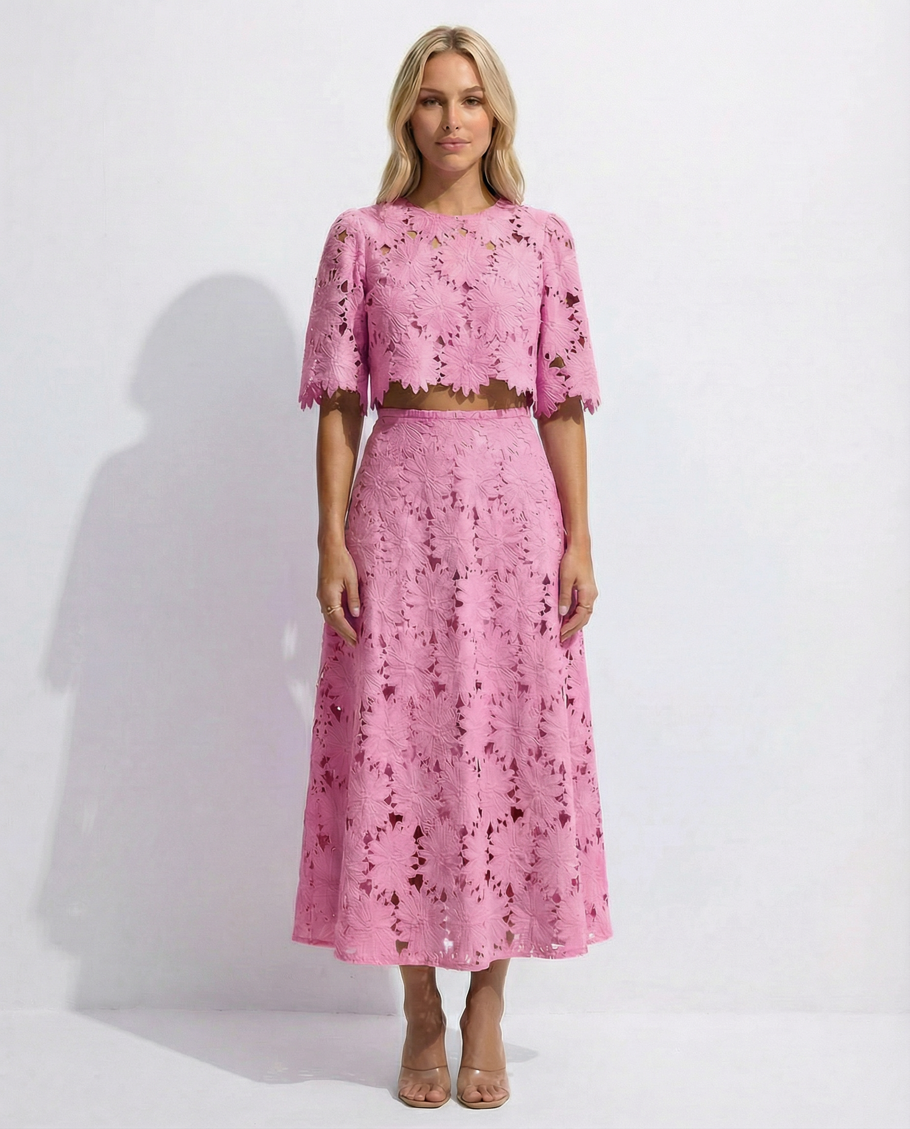 Rhonda | Lace Crop Top & Maxi Skirt Set