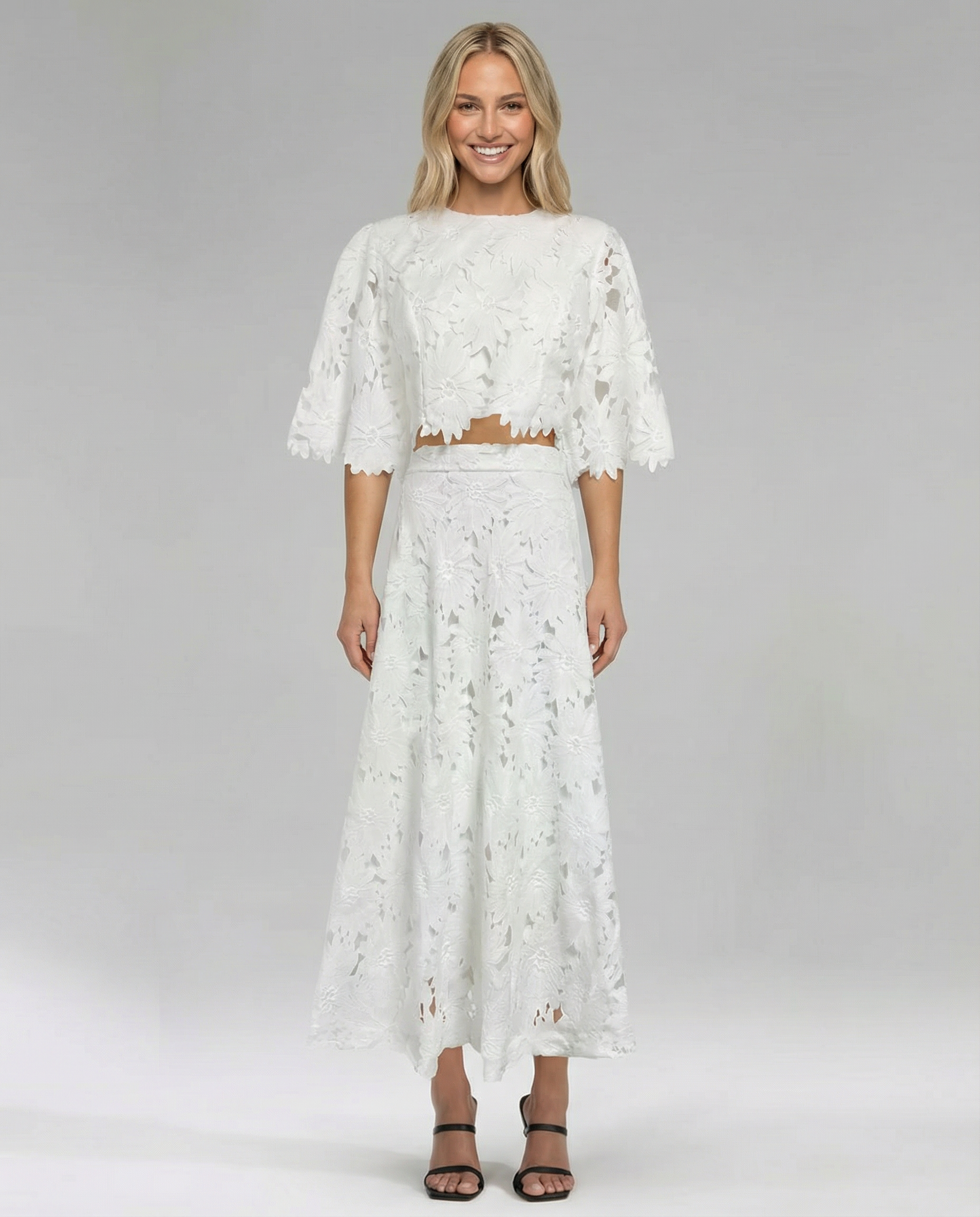 Rhonda | Lace Crop Top & Maxi Skirt Set