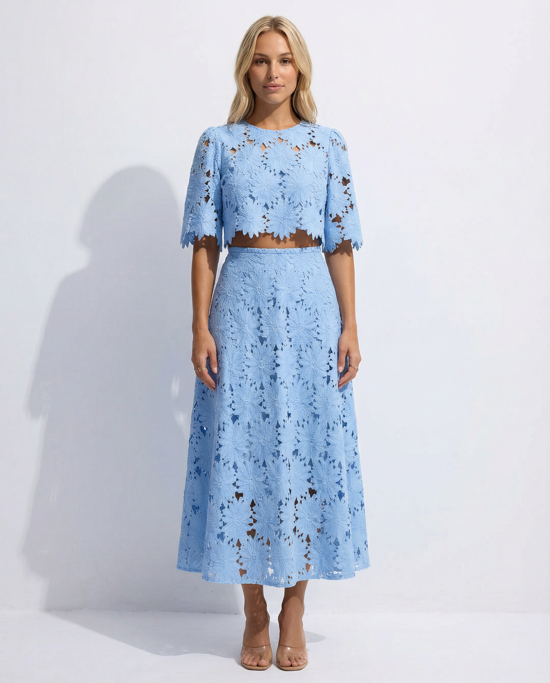 Rhonda | Lace Crop Top & Maxi Skirt Set