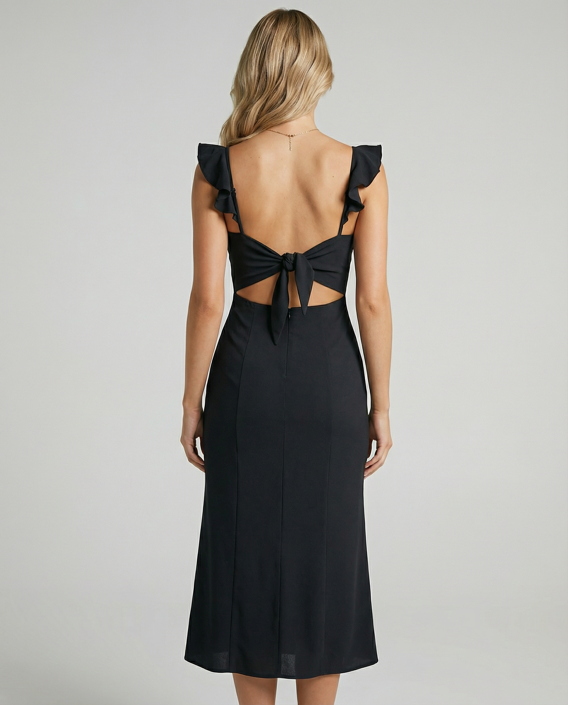 June | Maxi Dress with Ruffle Straps and Side Slit