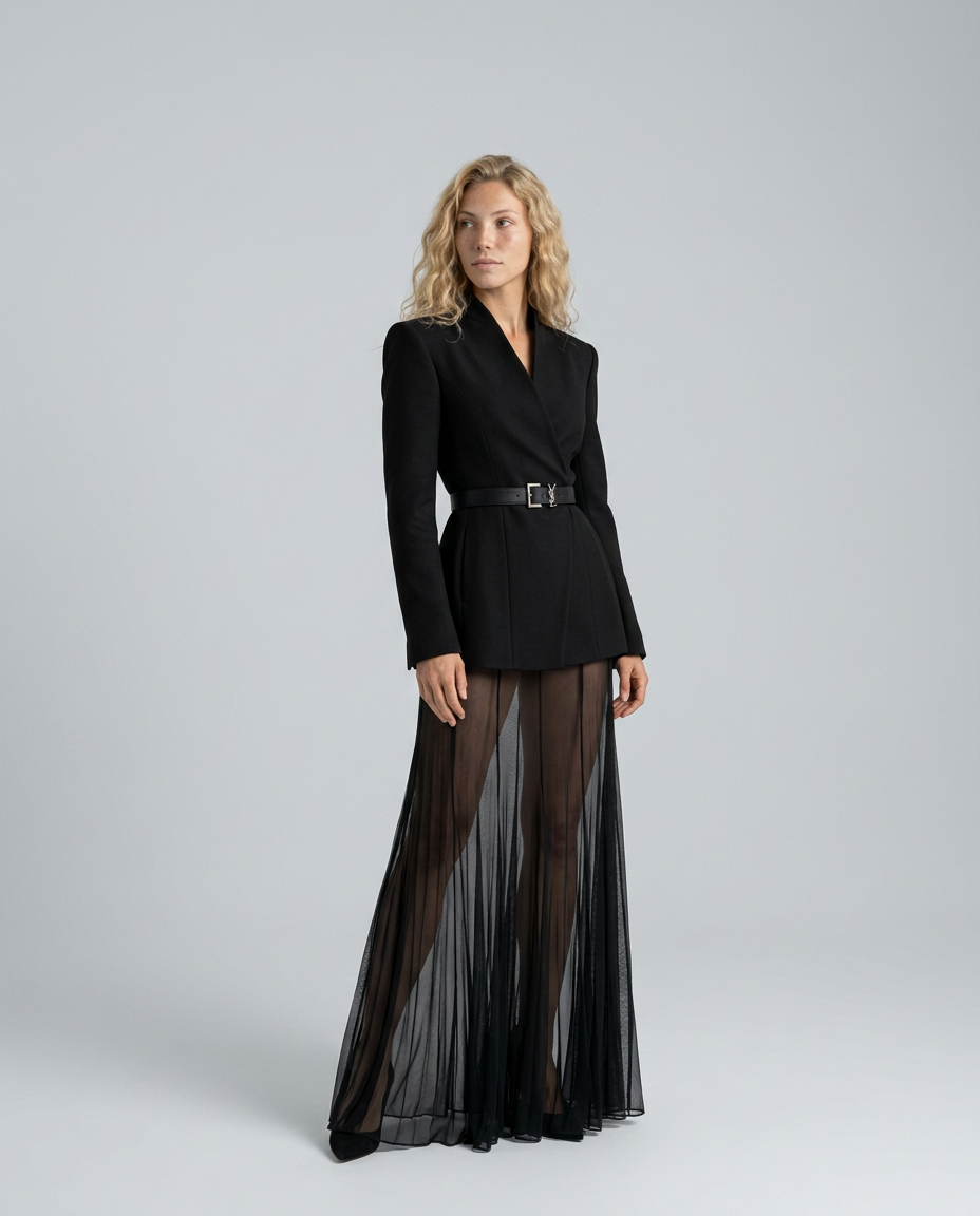 Daniela | Pleated Barrel Jacket & Skirt Set