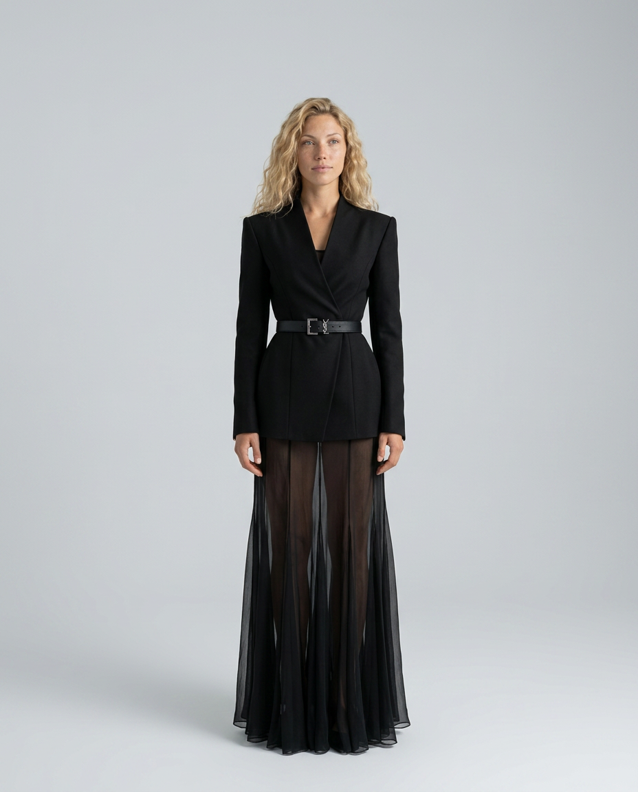 Daniela | Pleated Barrel Jacket & Skirt Set