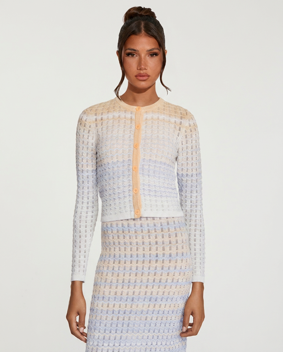 Georgia | Ombre Long Sleeve Knit Cardigan