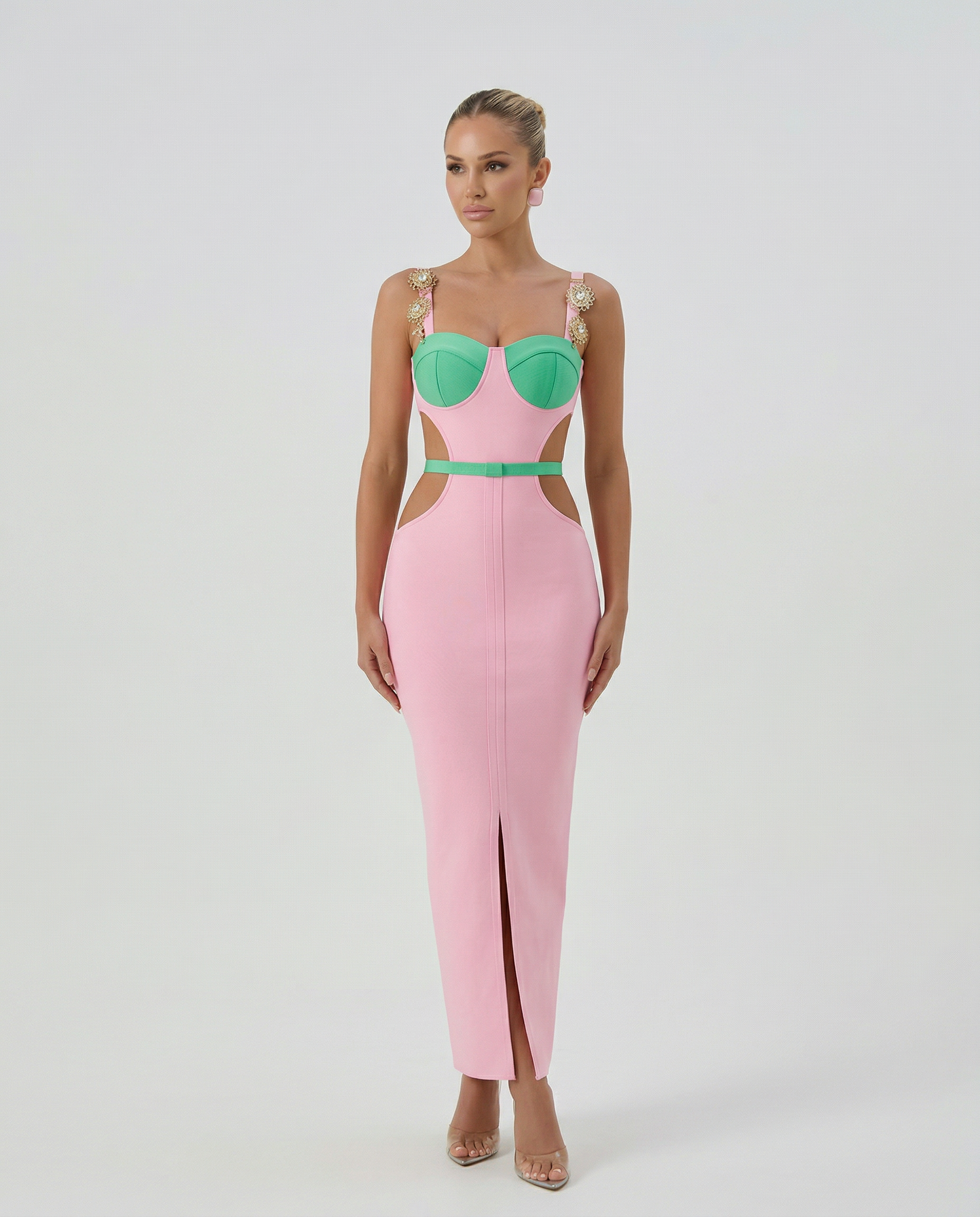 Wilma | Cut-Out Maxi Dress with Metal Trim
